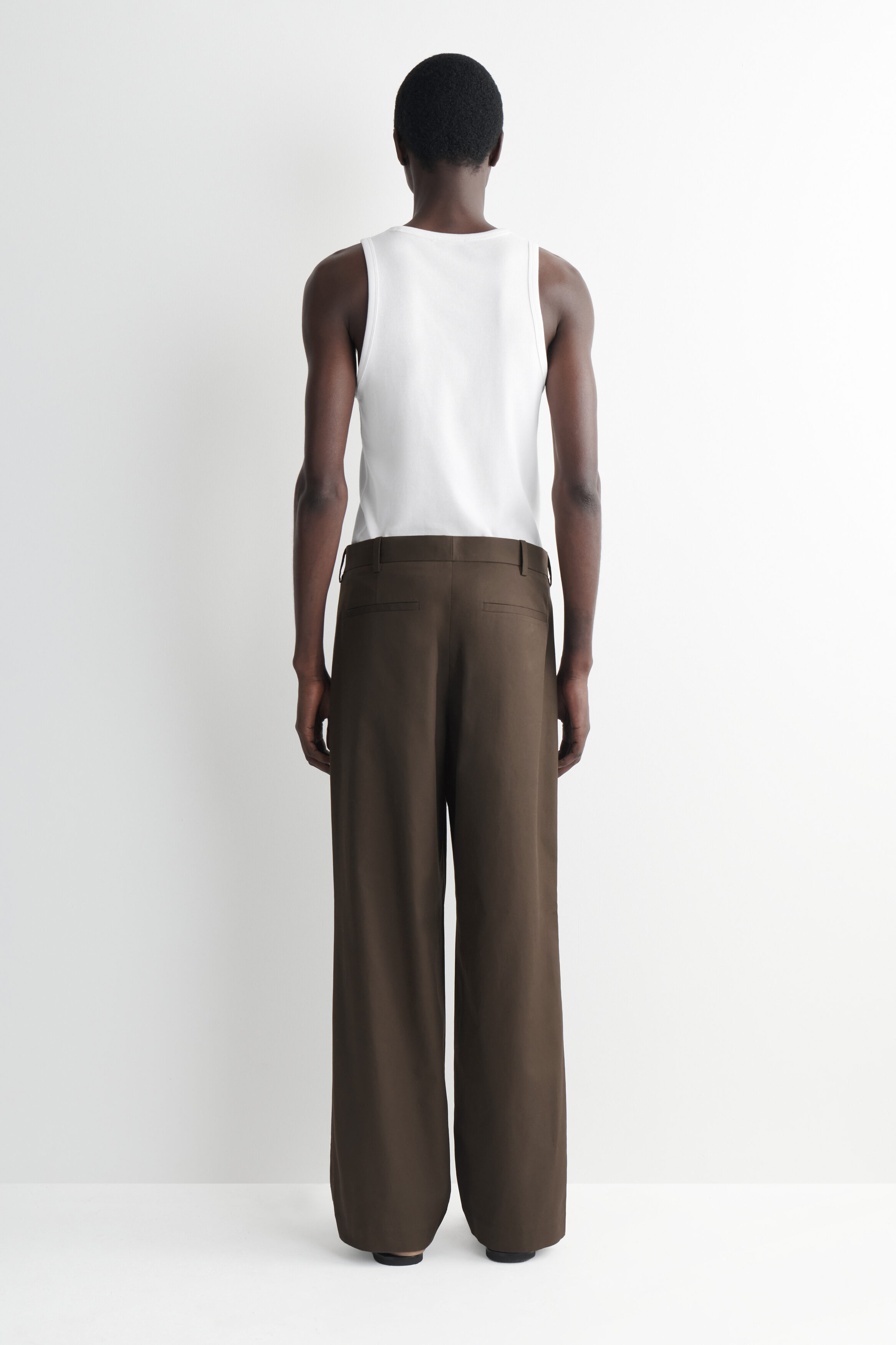 COTTON RELAXED-FIT WIDE-LEG PANTS - thumbnail 4