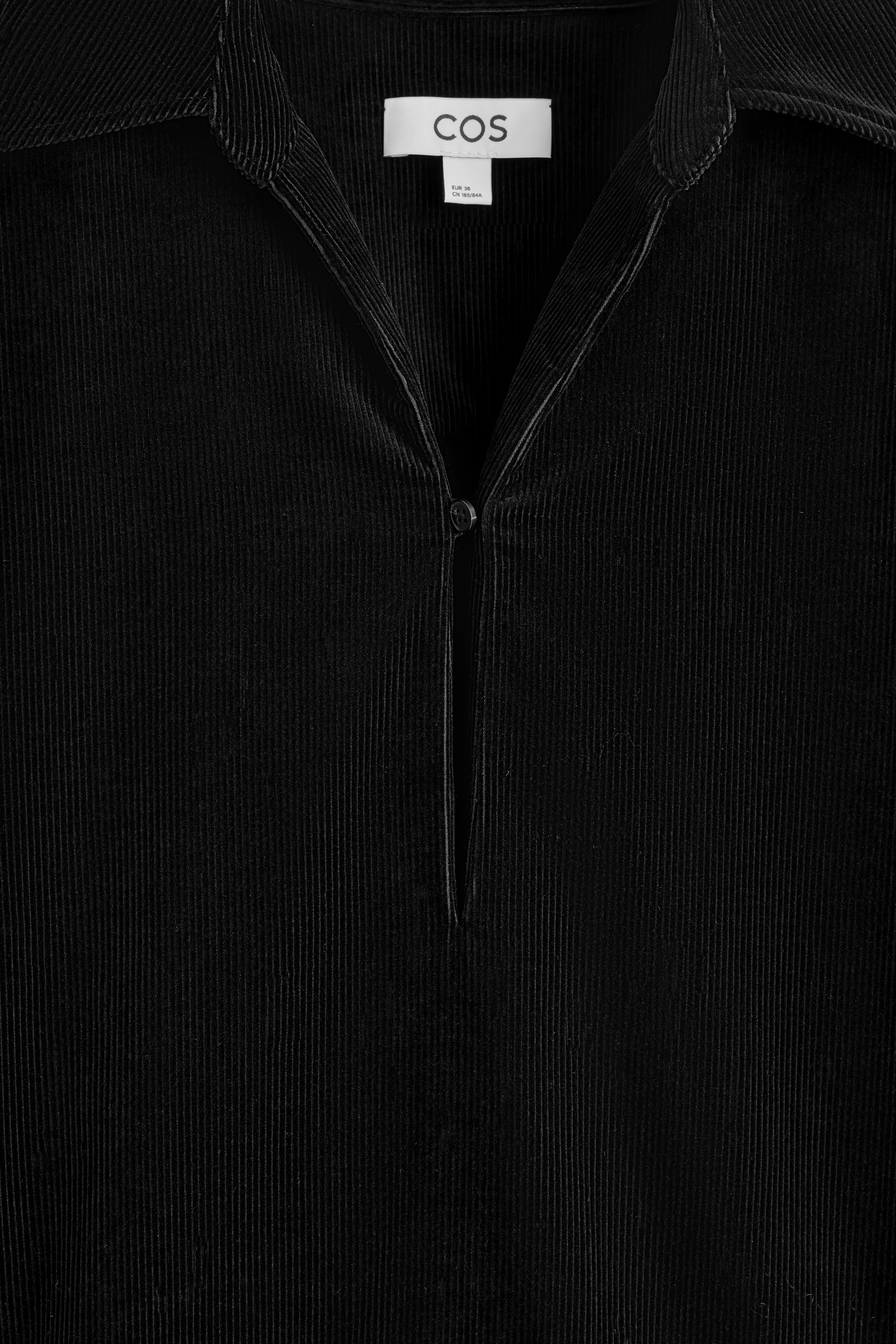 Ver imagen más grande: VESTIDO CAMISERO CORTO DE PANA - NEGRO - MUJER | H&M ES 7