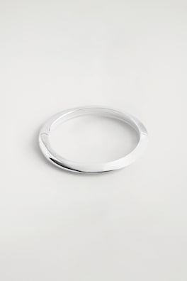 FACETED BANGLE — SILVER 3