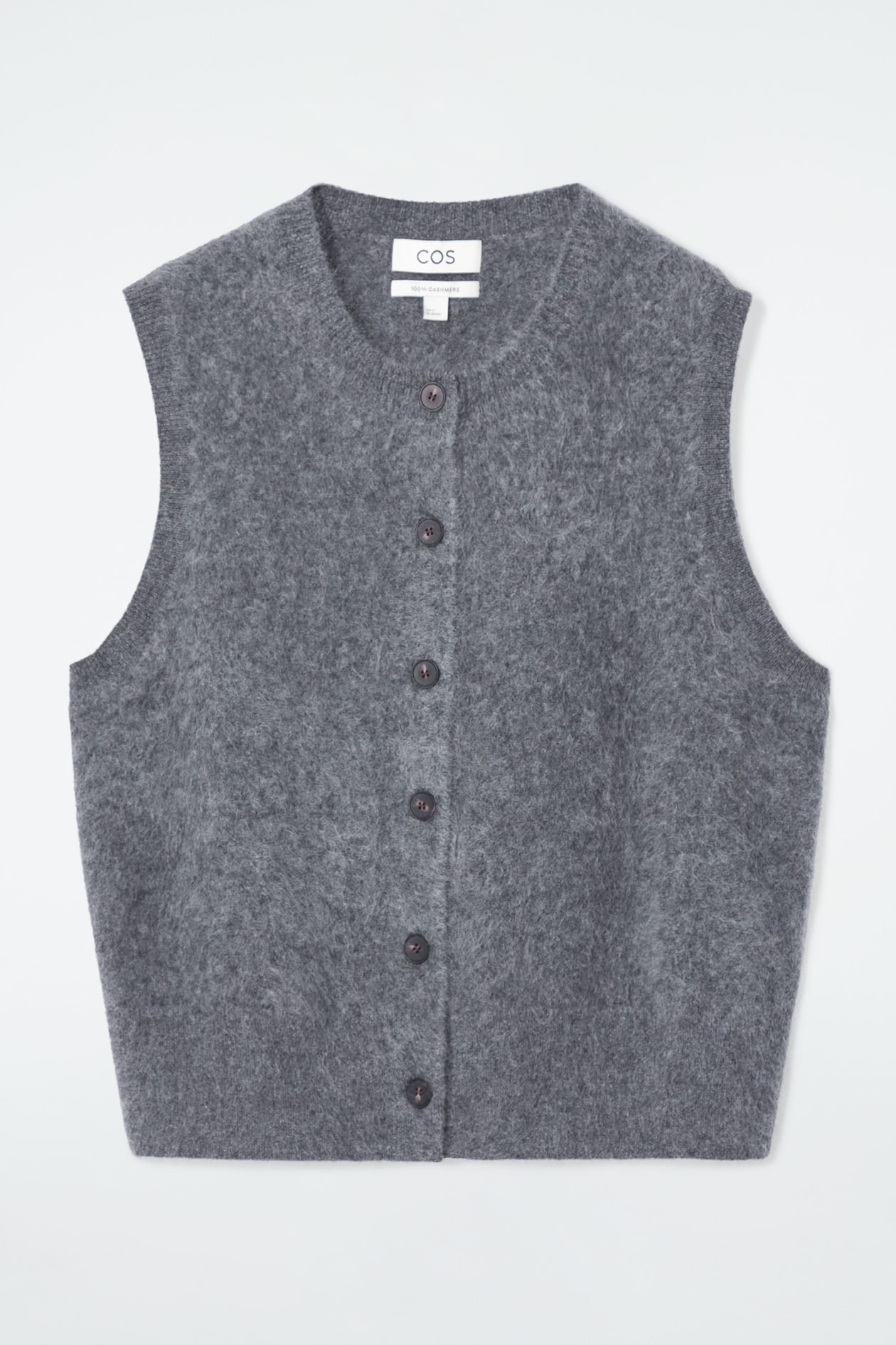 GILET IN CASHMERE SPAZZOLATO - GRIGIO SCURO | COS IT