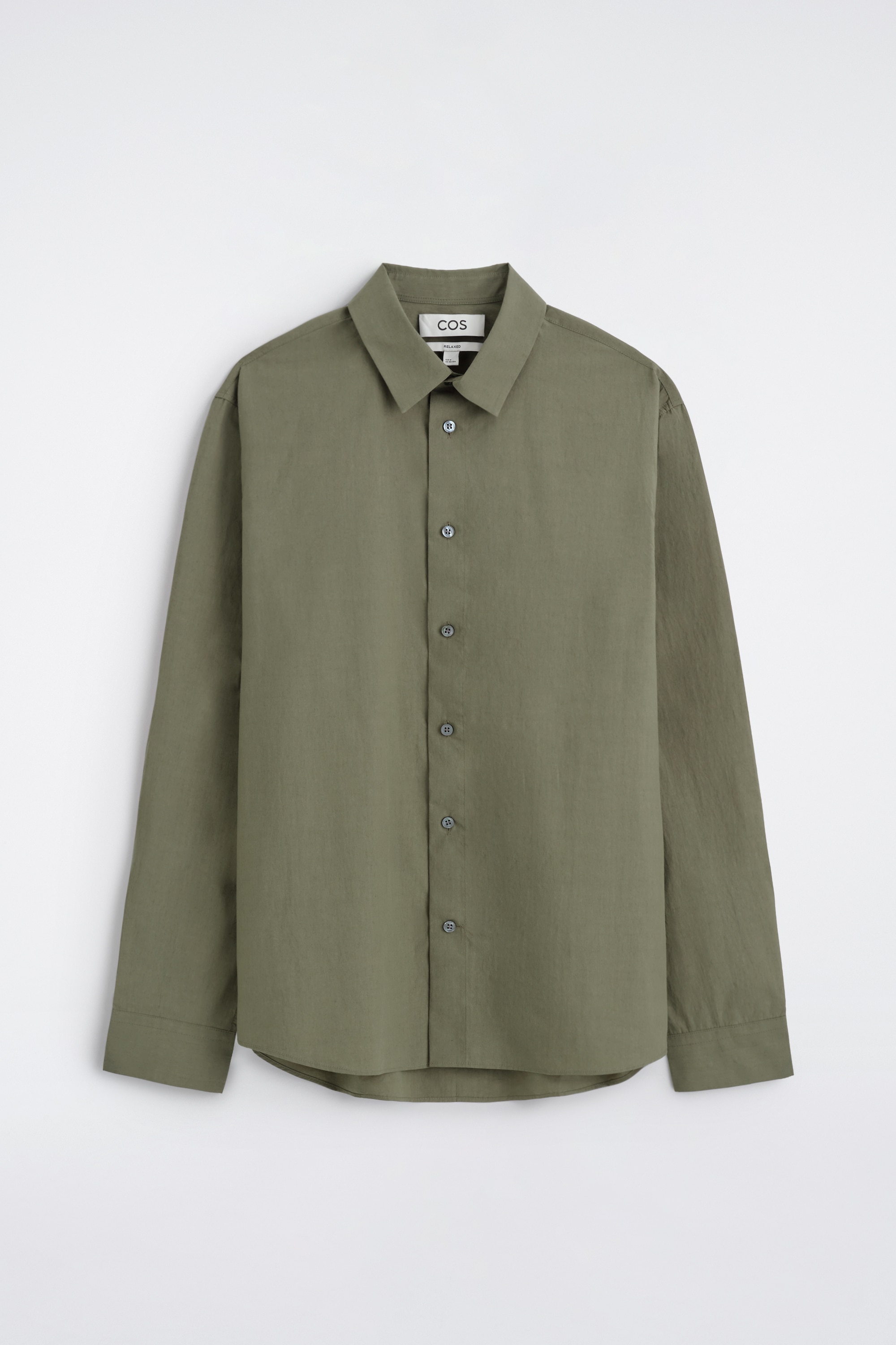 LOCKERES HEMD AUS BAUMWOLL-POPELINE - KHAKI/HELLBLAU/Blau