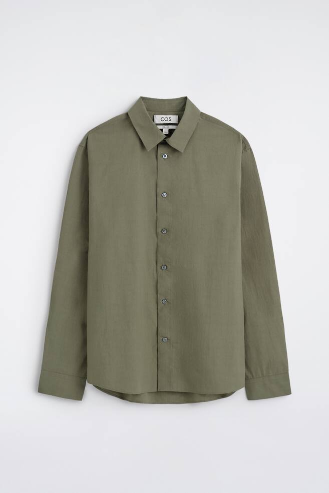 RELAXED PIMA COTTON-POPLIN SHIRT - KHAKI/WHITE/WHITE/BLUE/BLUE/LIGHT BLUE - 1