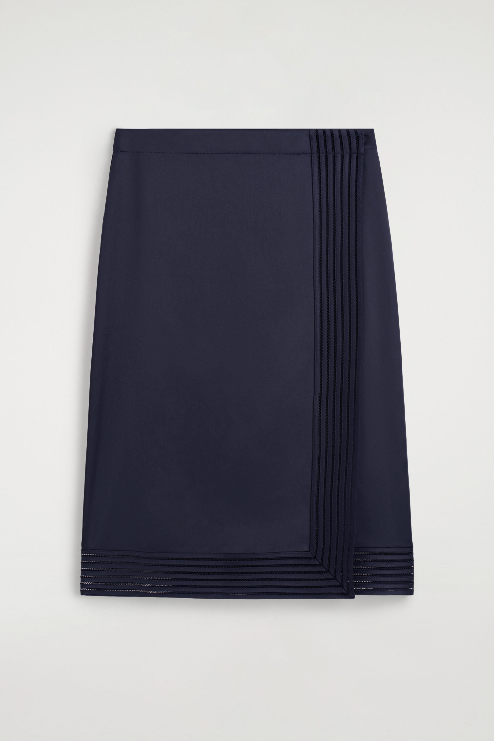 OPEN-STITCH WRAP SKIRT - NAVY | COS US