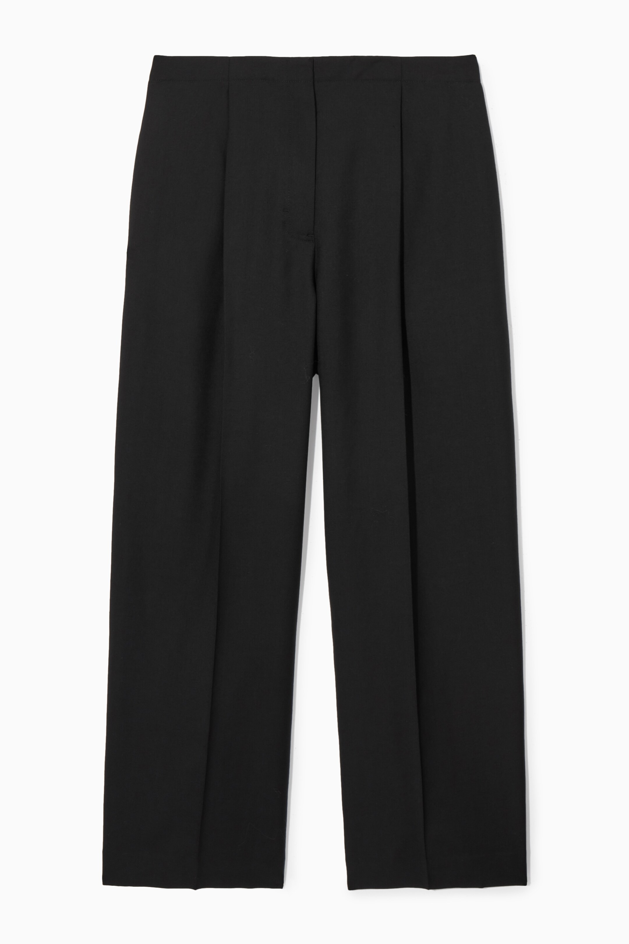 View larger image: RELAXED WOOL WIDE-LEG TROUSERS - BLACK - Ladies | H&M GB 1
