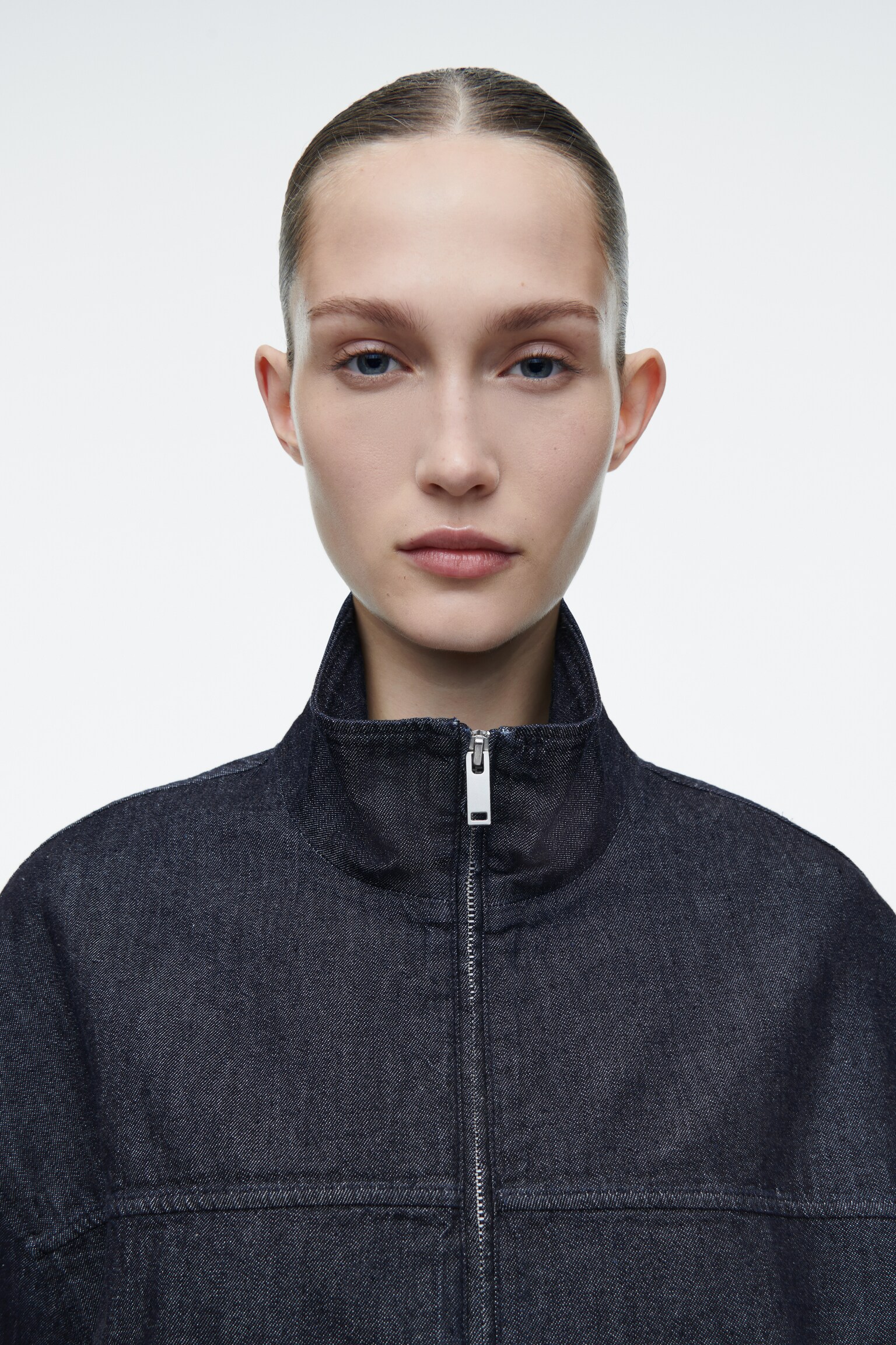 OVERSIZED-BOMBERJACKE AUS DENIM - INDIGOBLAU - 4