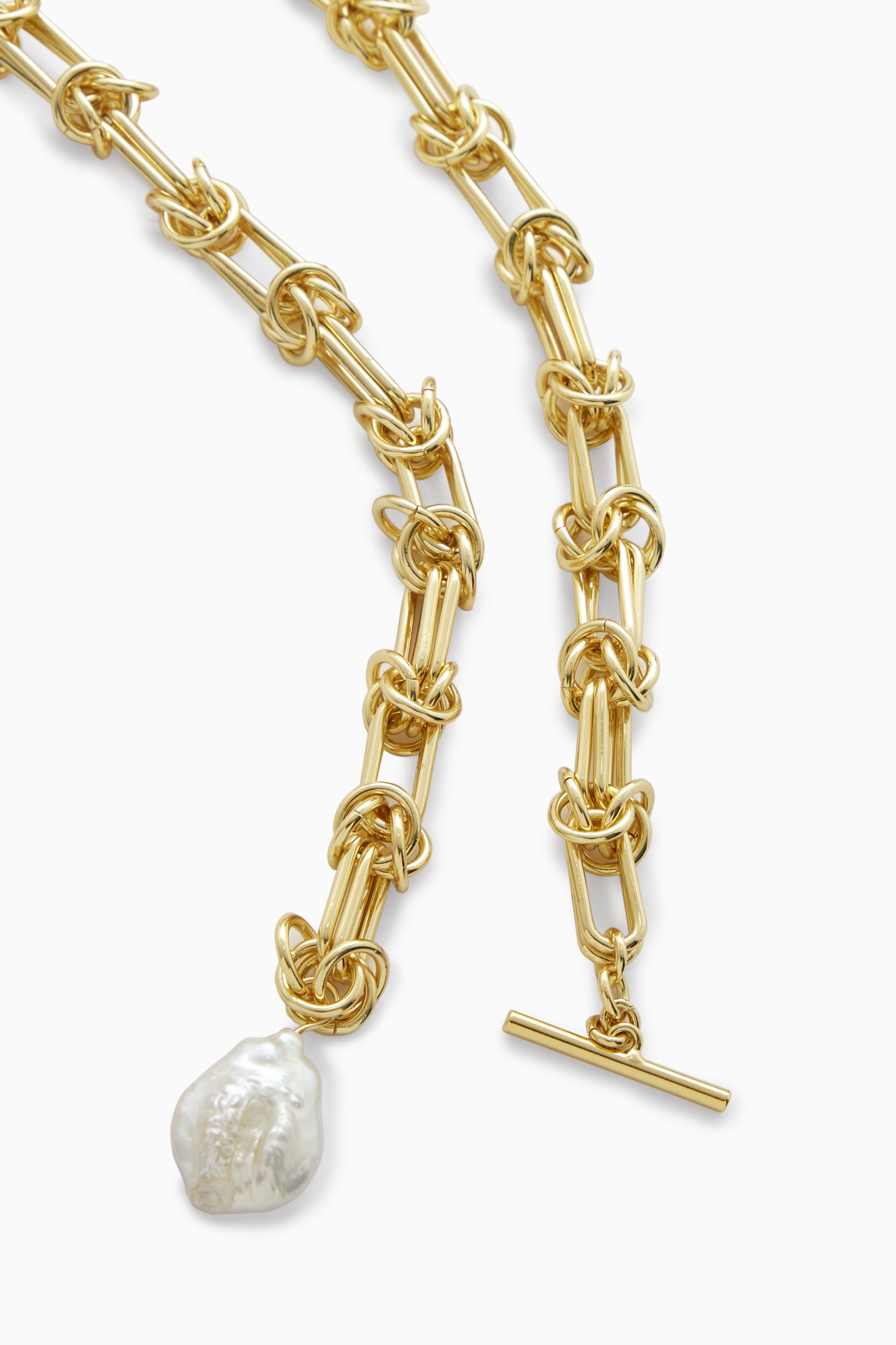 FRESHWATER PEARL CHAIN BELT - GOLD | COS