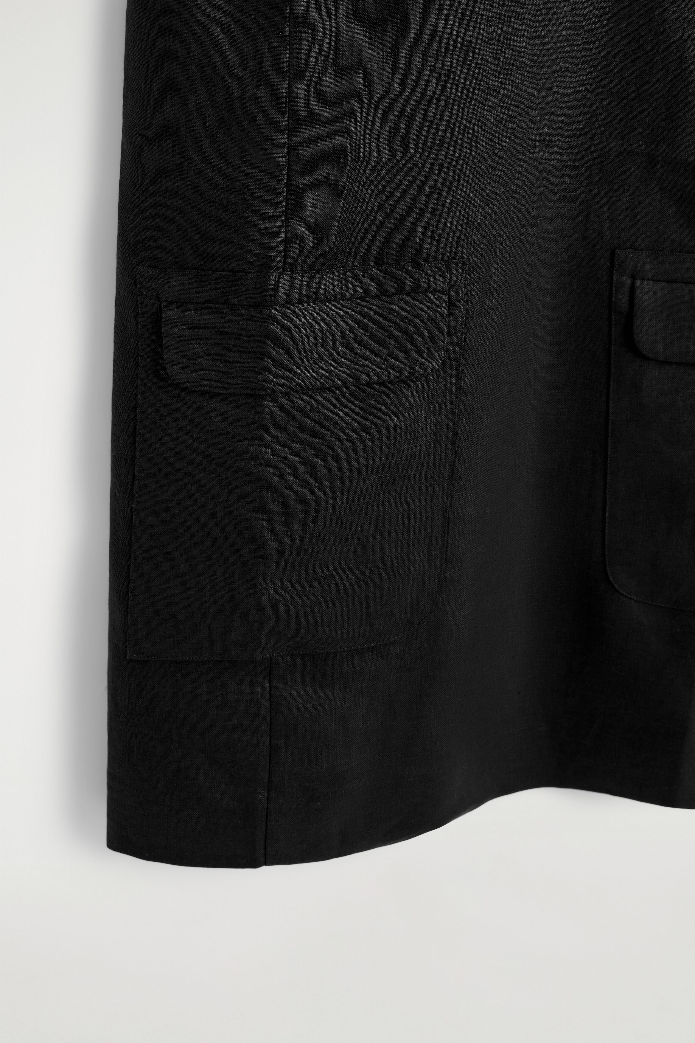 cos mini dress black COS Women's Mini Shift Dress in Black | Linen