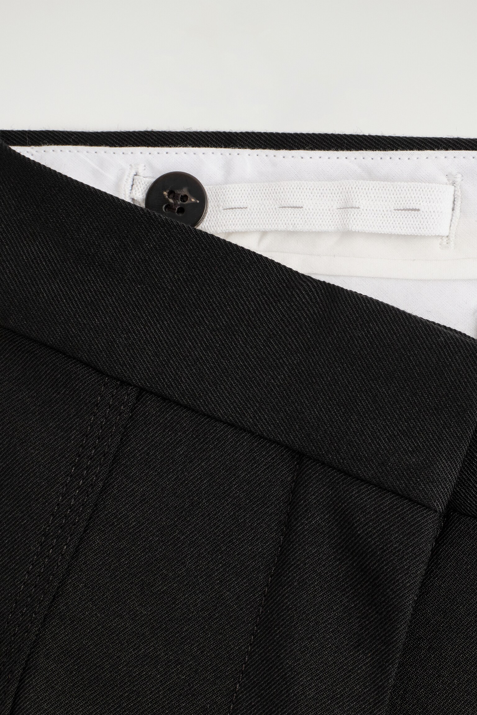 CULOTTE PLISSÉ IN MISTO LANA MERINO - NERO - 3