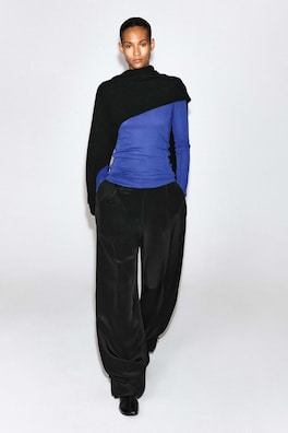SLIM MERINO WOOL TOP — COBALT BLUE 2
