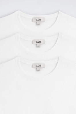3-PACK COTTON CREW-NECK T-SHIRTS — WHITE 5