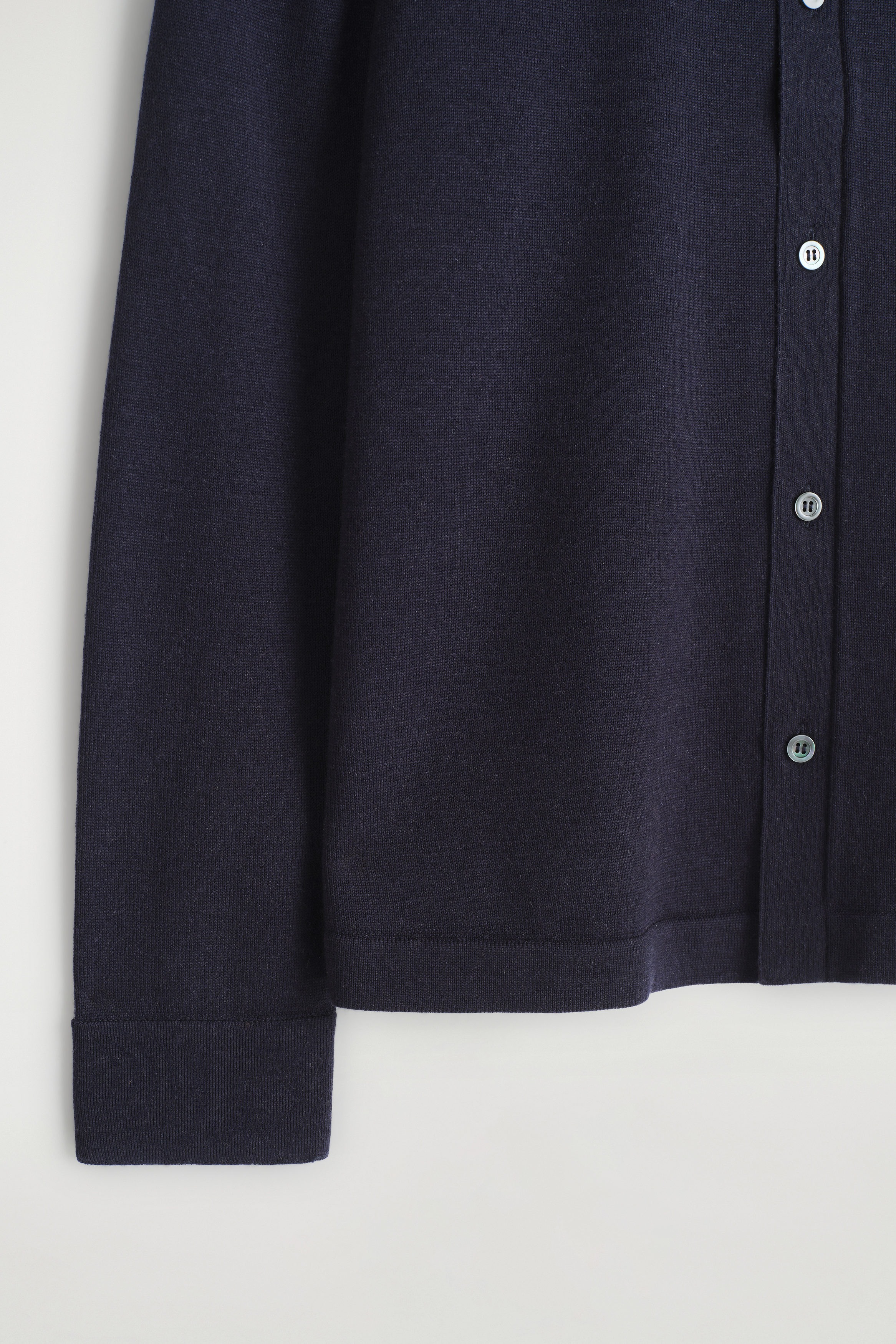 KNITTED MERINO WOOL SHIRT - NAVY | COS