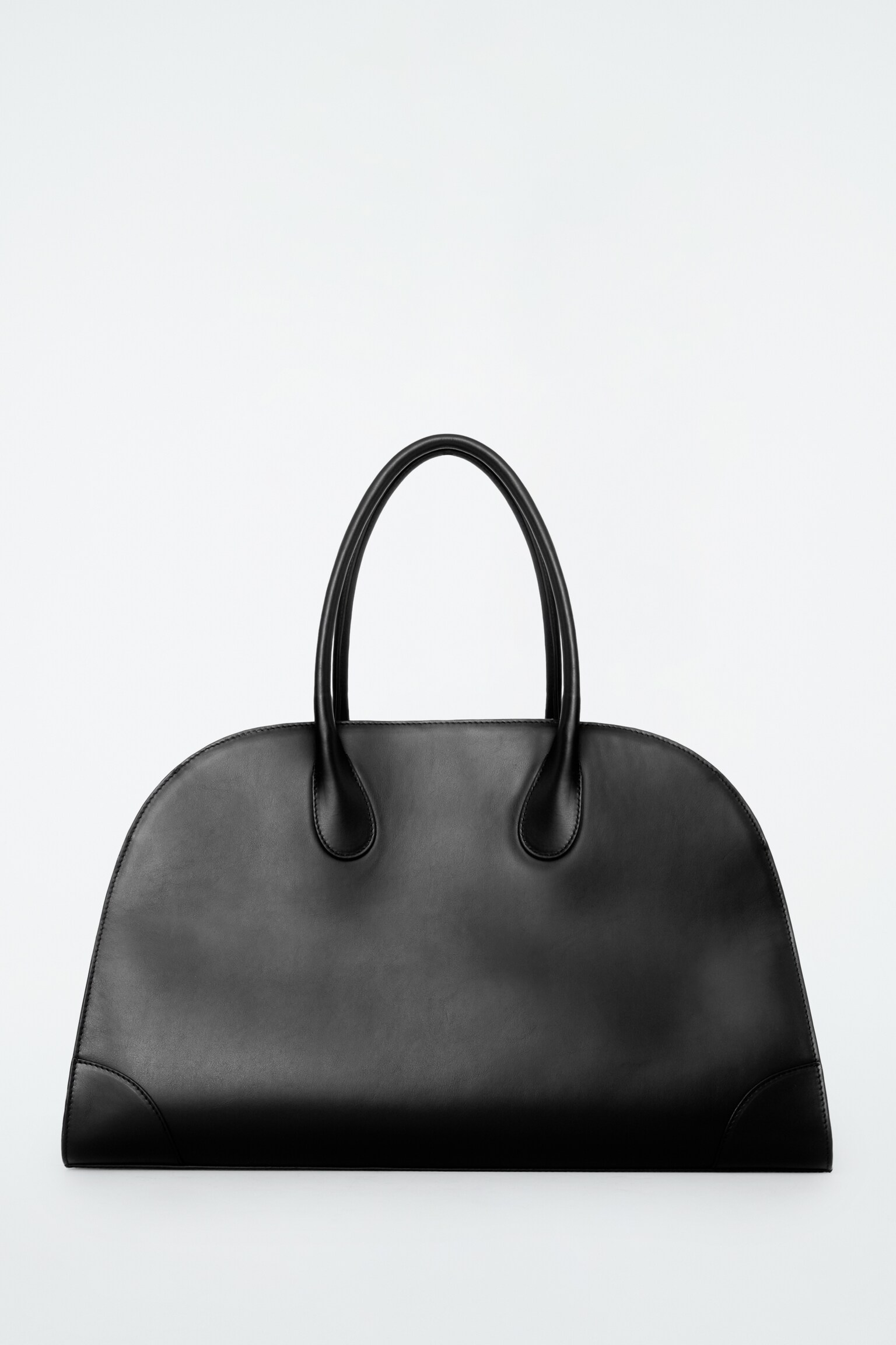 STUDIO BOWLING BAG - LEATHER - BLACK LEATHER/DARK-BROWN SUEDE - 2