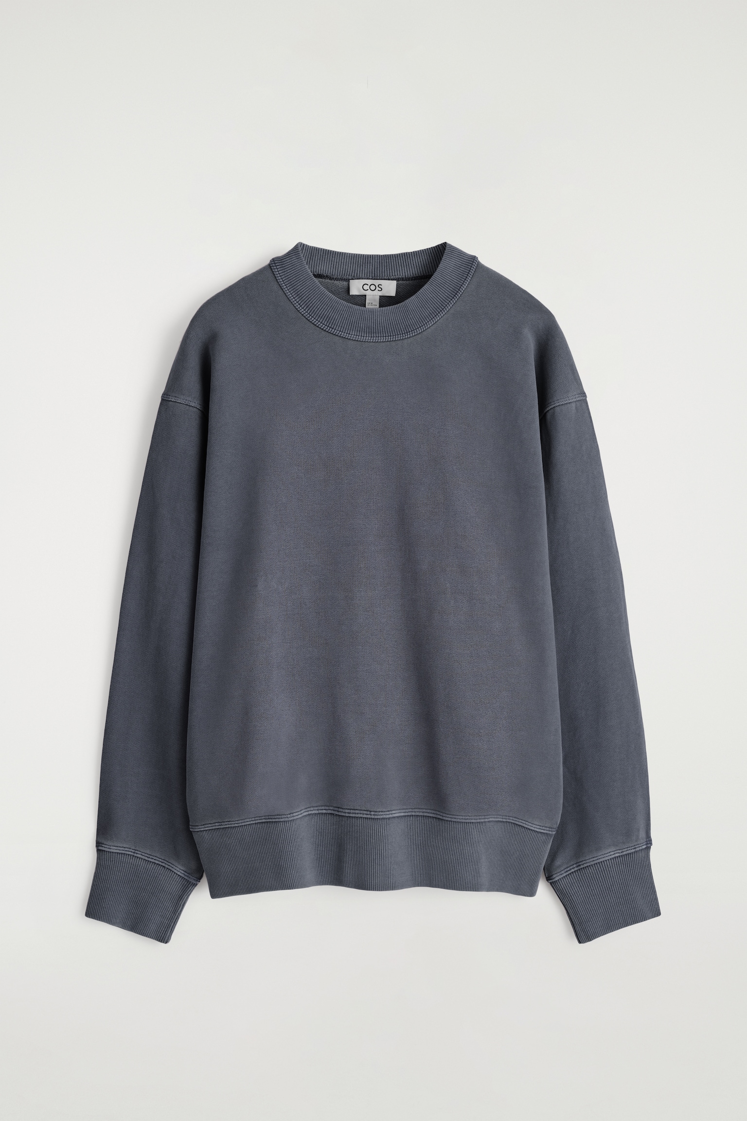 LOCKERES SWEATSHIRT AUS VORGEWASCHENER BAUMWOLLE - Navyblau/VERWASCHENES BURGUNDERROT - 2