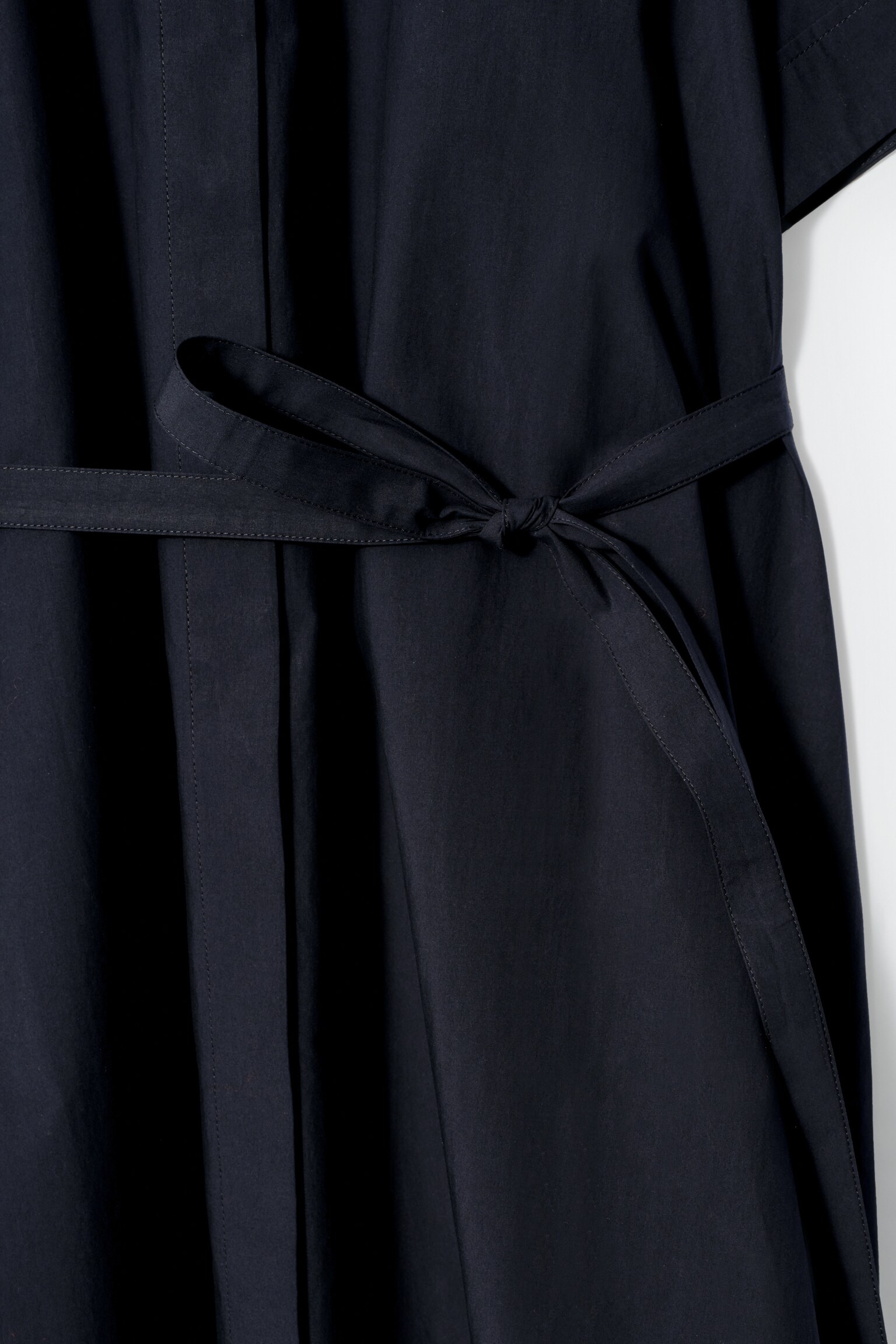 ROBE MIDI OVERSIZE EN POPELINE ÉVASÉE - BLEU MARINE - 5
