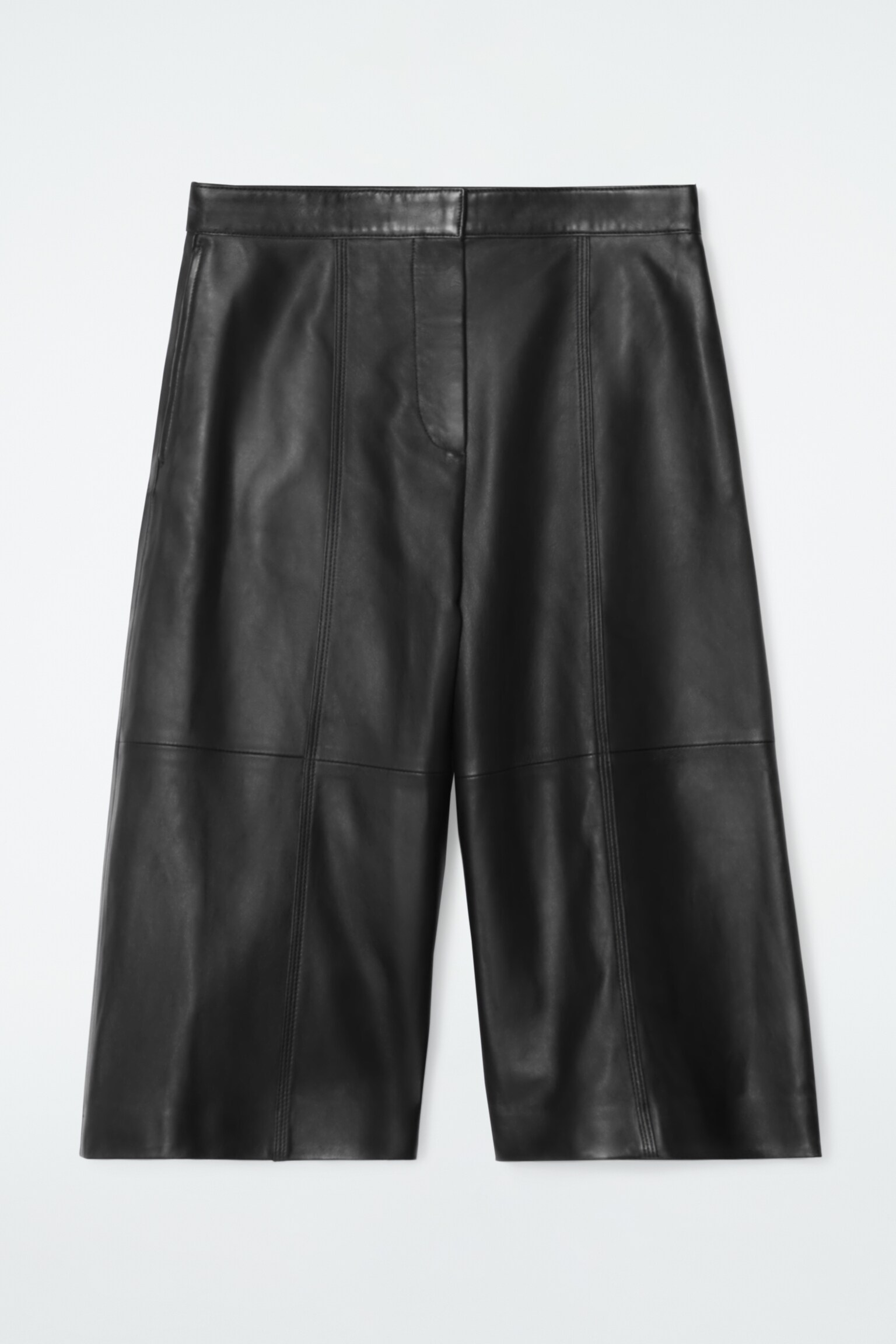 LEATHER CULOTTES - BLACK