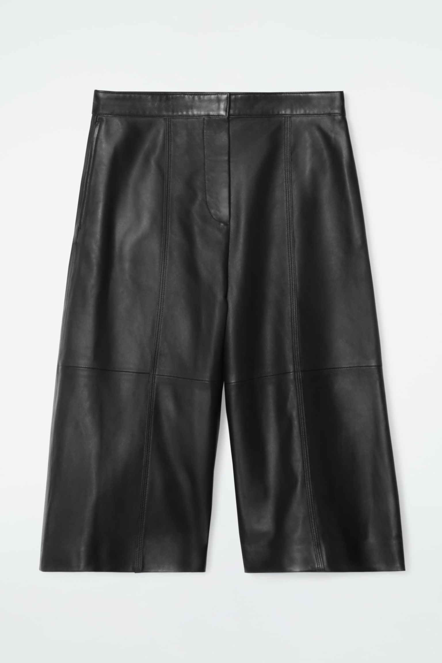LEATHER CULOTTES - BLACK