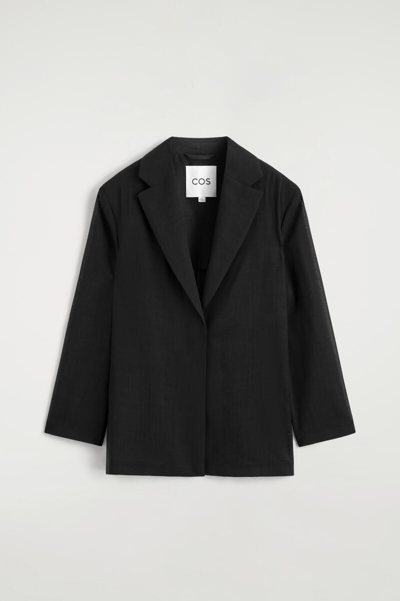Fluid Wool-Voile Blazer