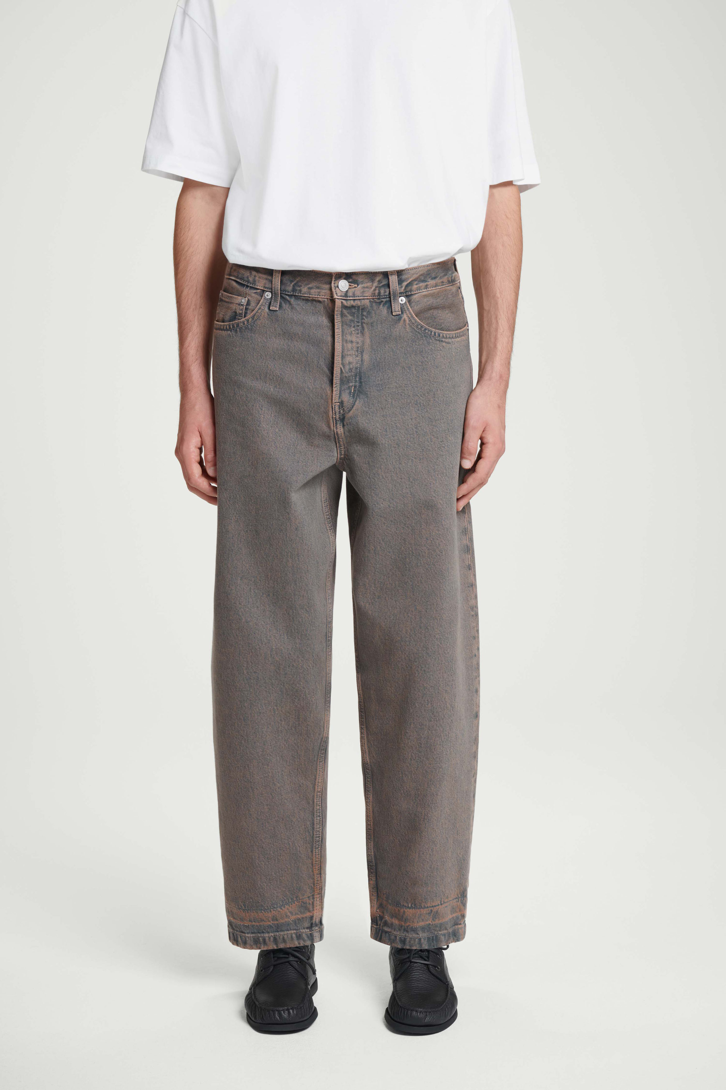 DOME STRAIGHT-LEG JEANS - APRICOT OVERDYE | COS