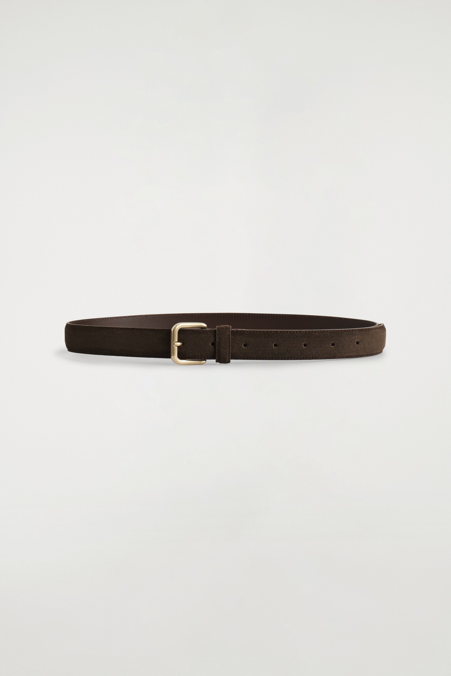 CINTURÓN DE ANTE - MARRÓN OSCURO/NEGRO - 2