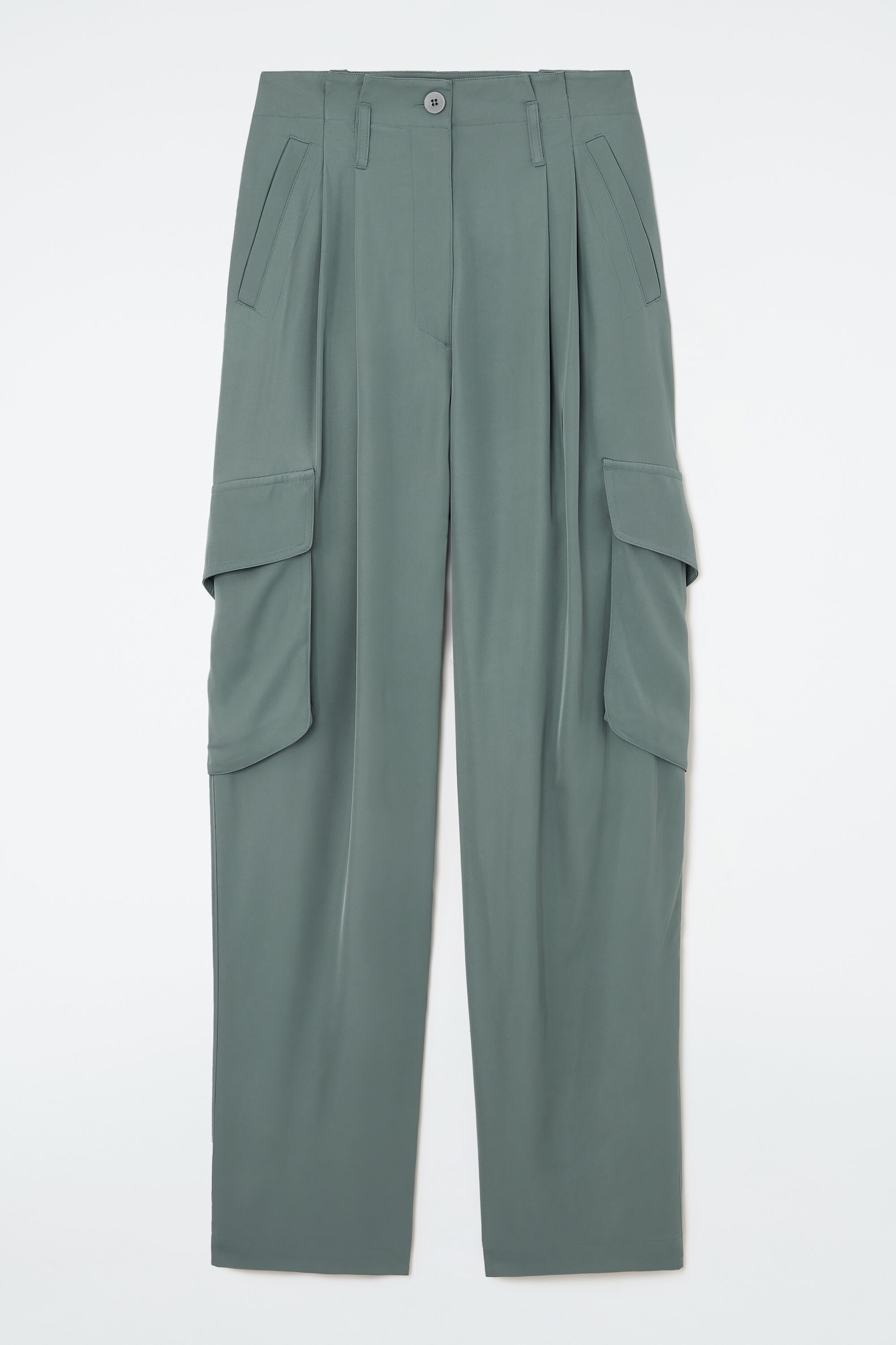 PAPERBAG UTILITY TROUSERS - TEAL | COS