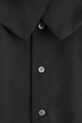 WASHED-SILK MOCK-NECK TOP — BLACK 5
