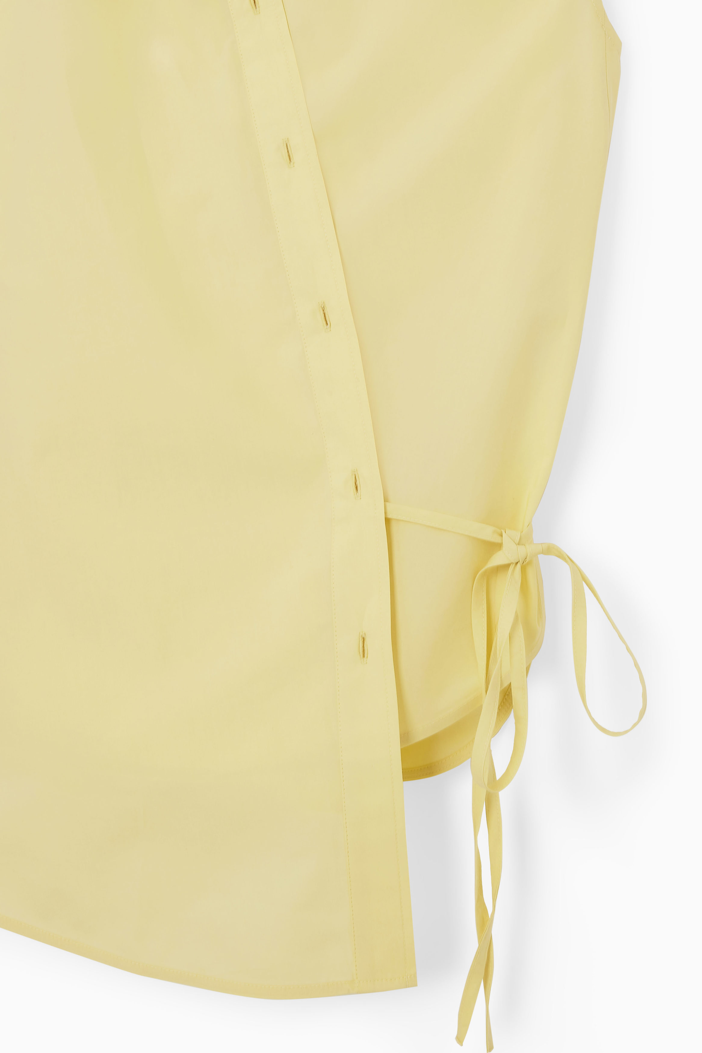 OVERSIZED SLEEVELESS WRAP SHIRT - YELLOW | COS