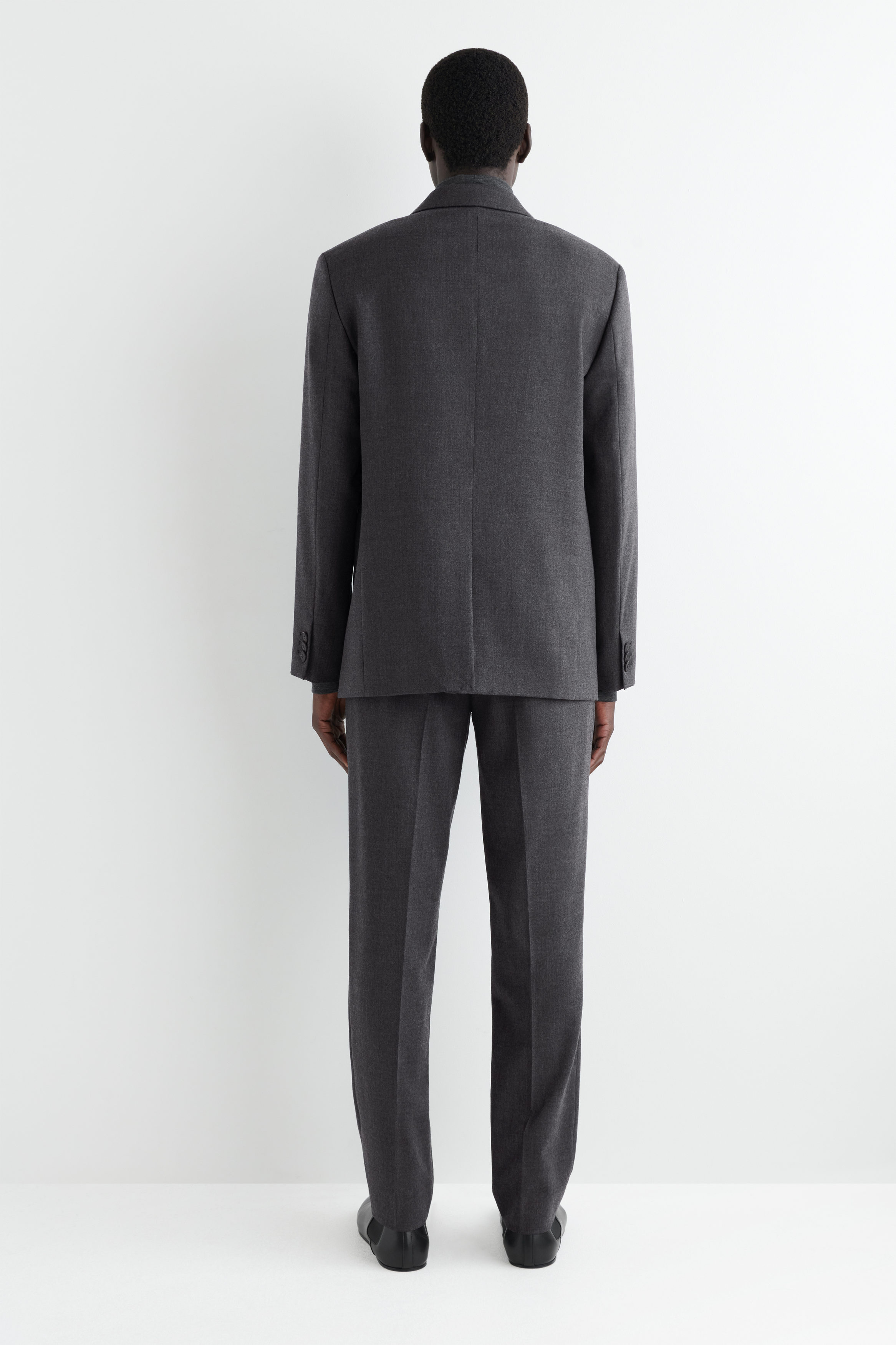 SINGLE-BREASTED WOOL BLAZER - STONE MÉLANGE | COS