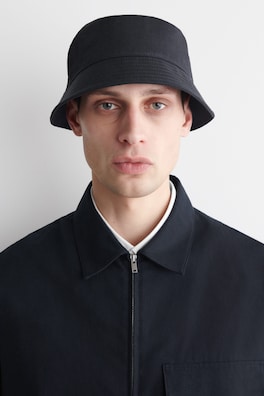 COTTON BUCKET HAT — NAVY 1