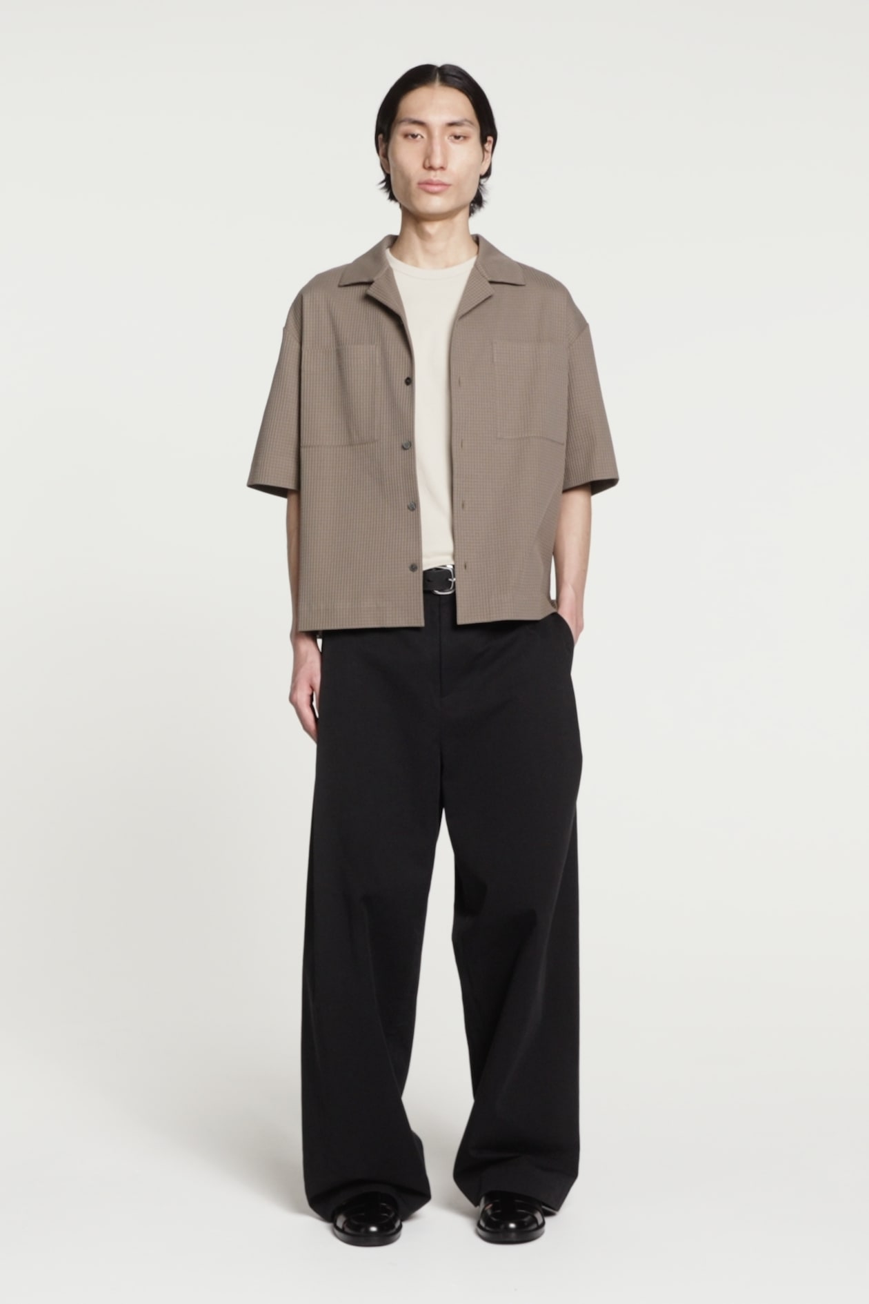RELAXED TEXTURED COTTON RESORT SHIRT