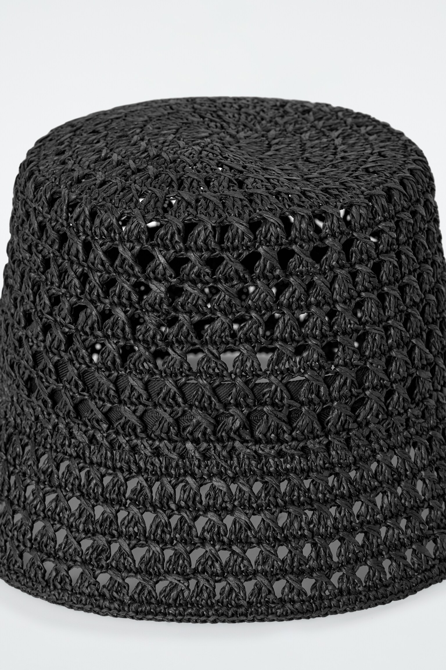 GORRO PESCADOR EFECTO RAFIA - NEGRO - 3