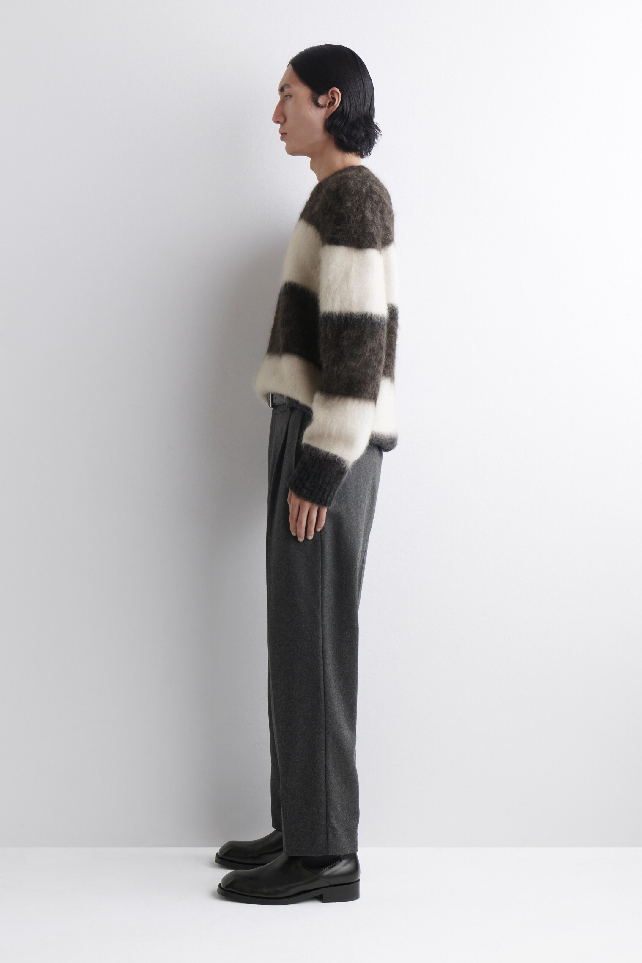 Agrandir l'image: PULL À COL ROND EN MOHAIR COLOUR-BLOCK - BRUN / CRÈME / MARINE - HOMME | H&M FR 3