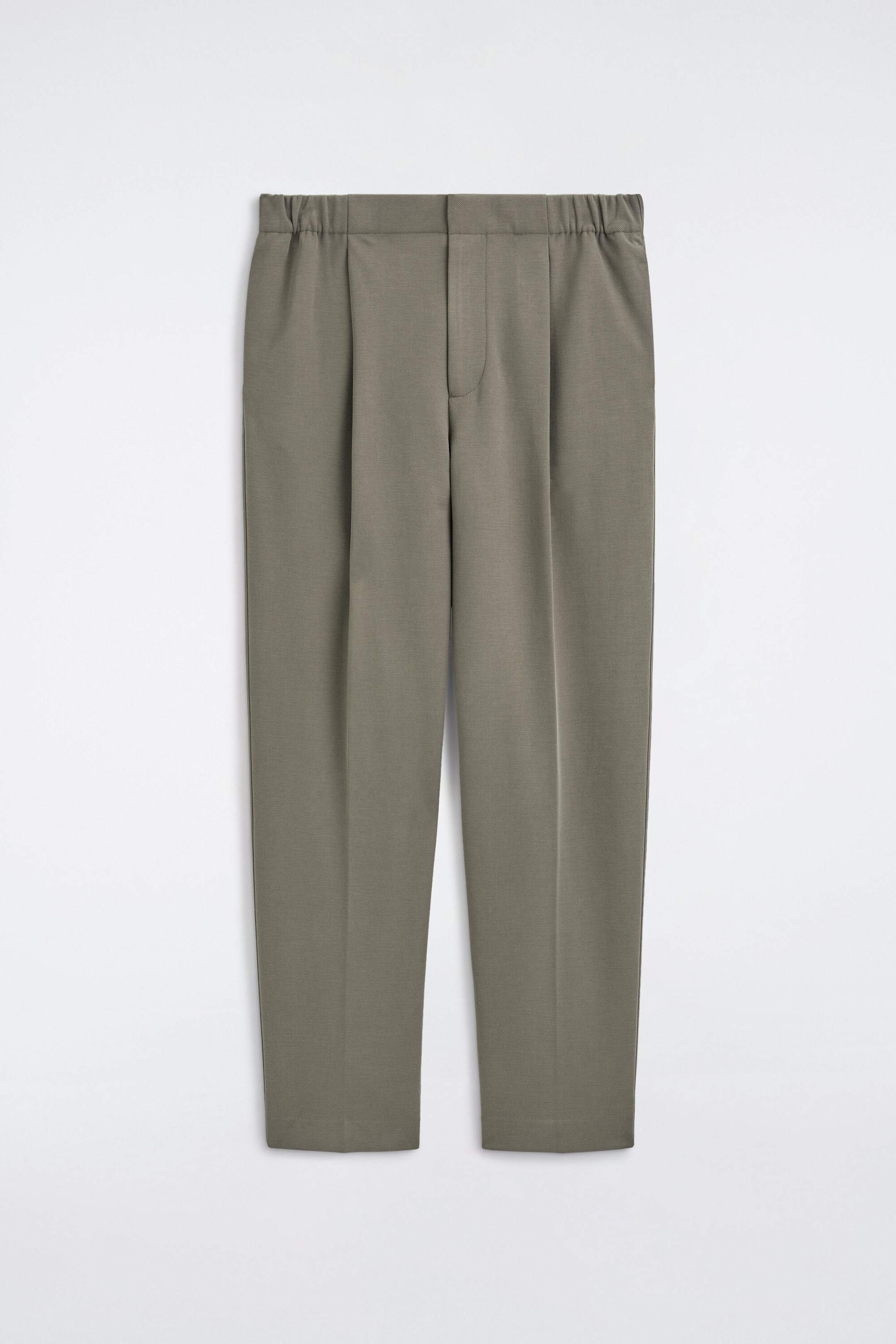 BONDED-TWILL REGULAR-FIT STRAIGHT-LEG PANTS