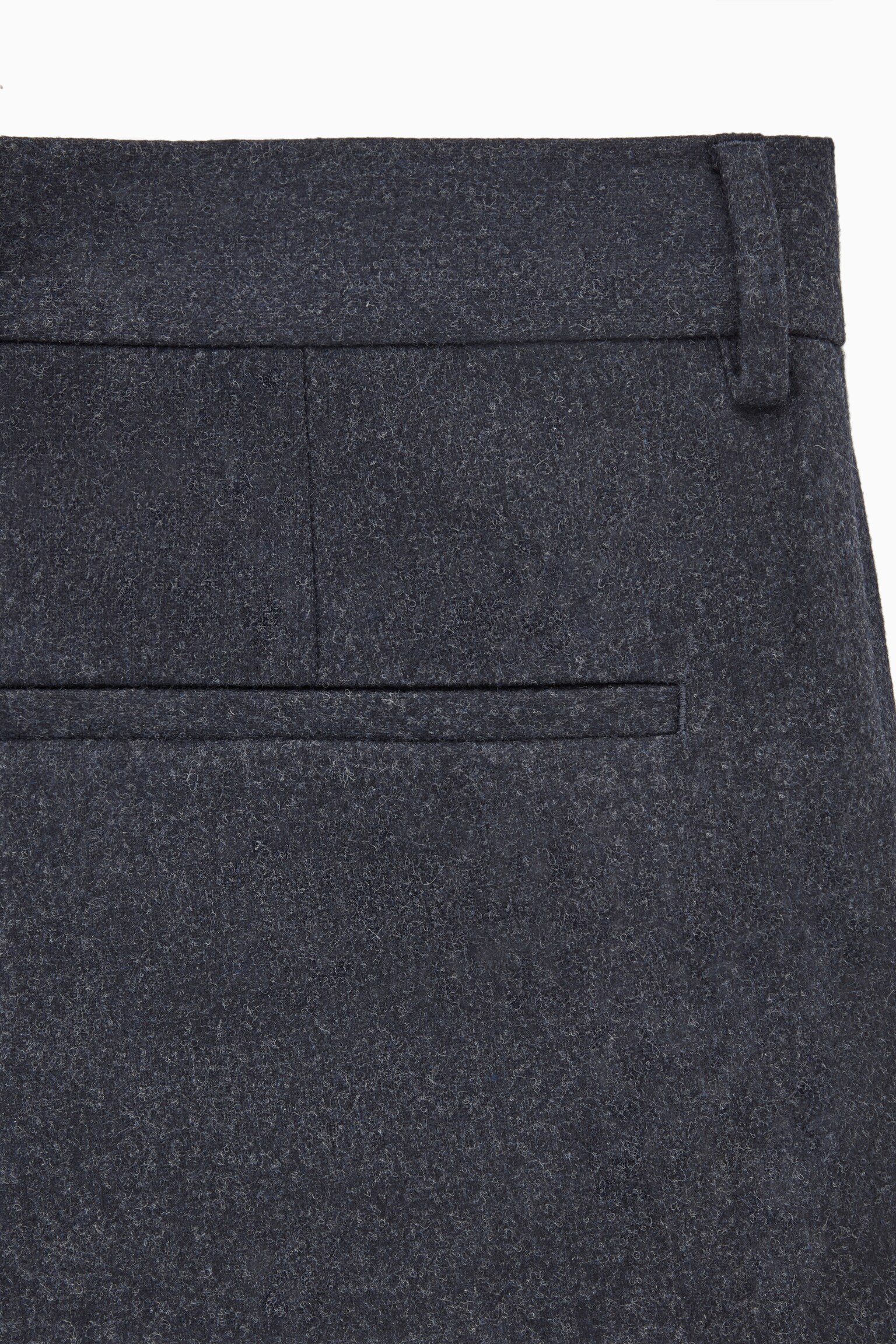 PANTALON FUSELÉ À REVERS LAINE - BLEU MARINE/NOIR - 2