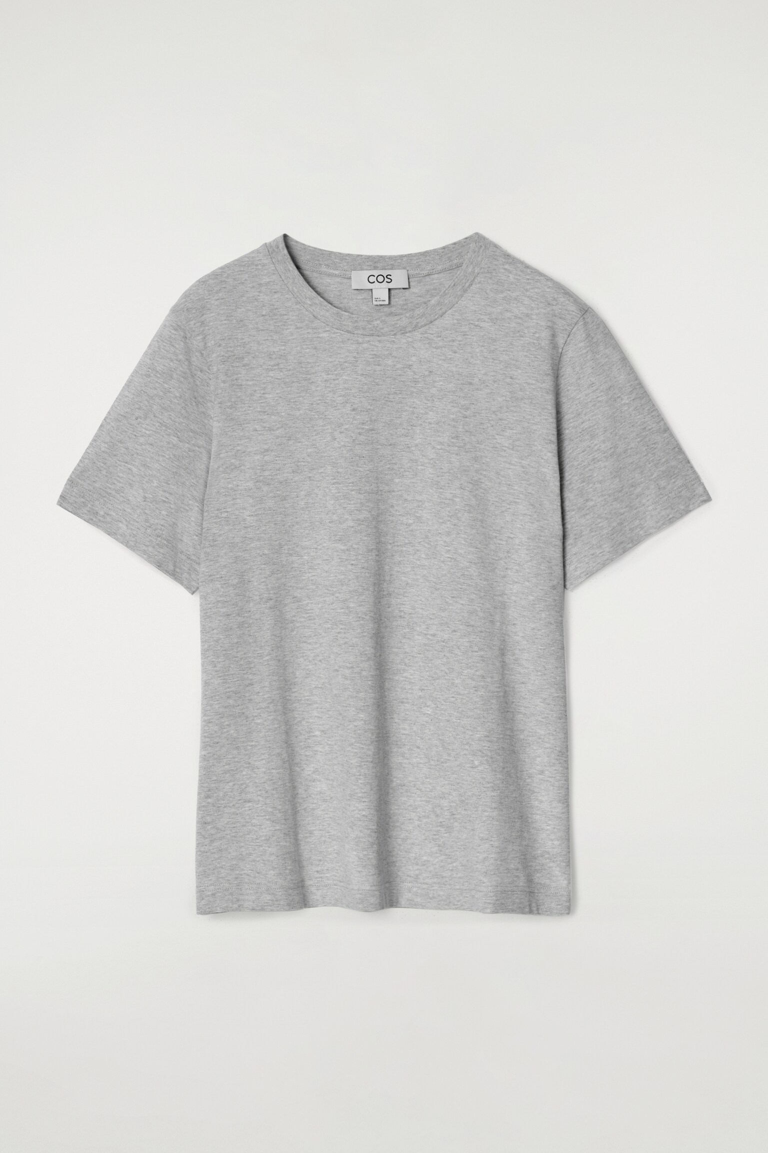 T-SHIRT À COL ROND EN COTON - GRIS CHINÉ/BLEU MARINE/GRIS CLAIR CHINÉ/BLANC / RAYURES/BLEU CIEL/JAUNE PÂLE/NOIR/KAKI FONCÉ/BLANC - 2