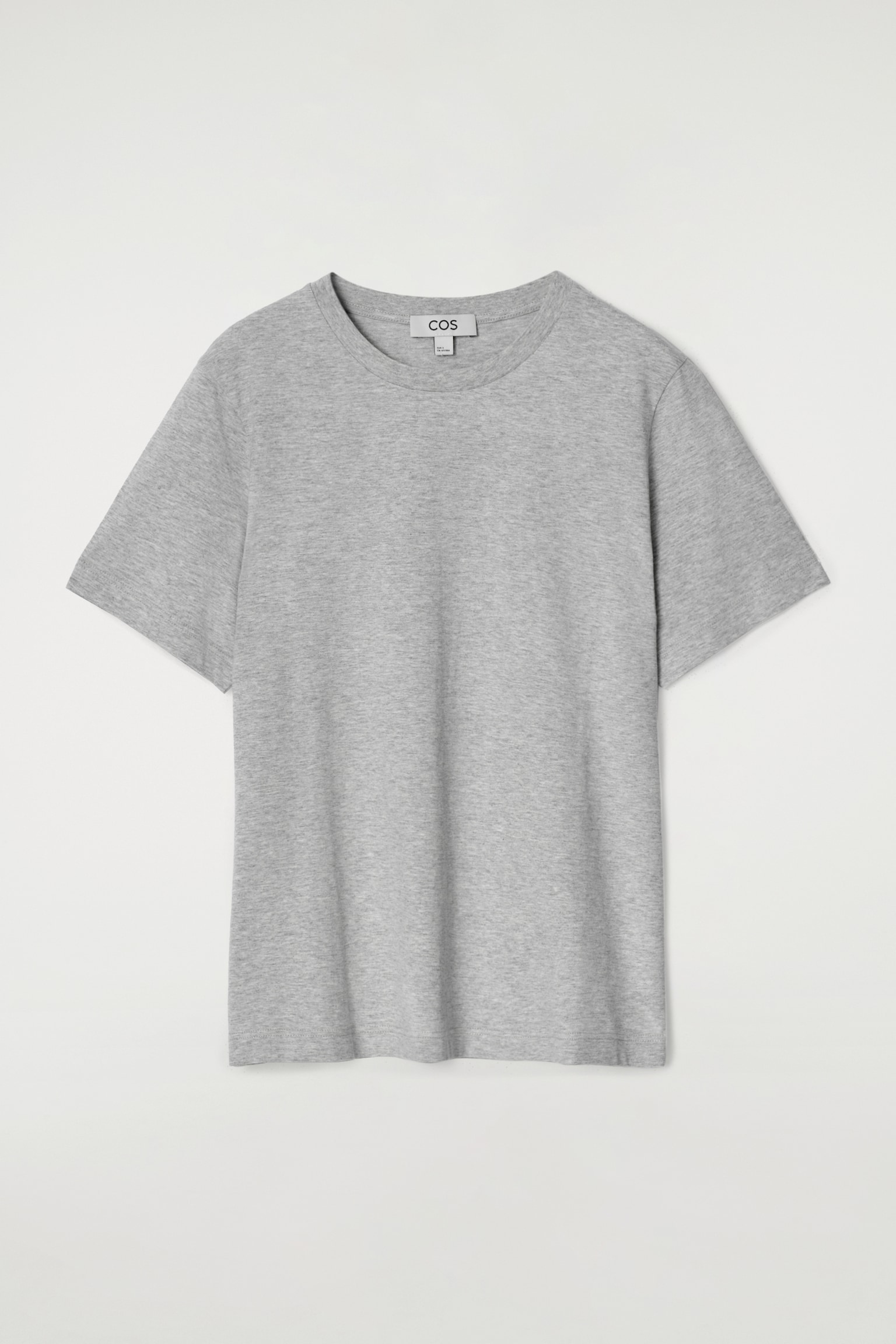 T-SHIRT À COL ROND EN COTON - GRIS CHINÉ/NOIR/GRIS CLAIR CHINÉ/BLEU MARINE/BLEU CIEL/BLANC / RAYURES/JAUNE PÂLE/BLANC/KAKI FONCÉ - 2