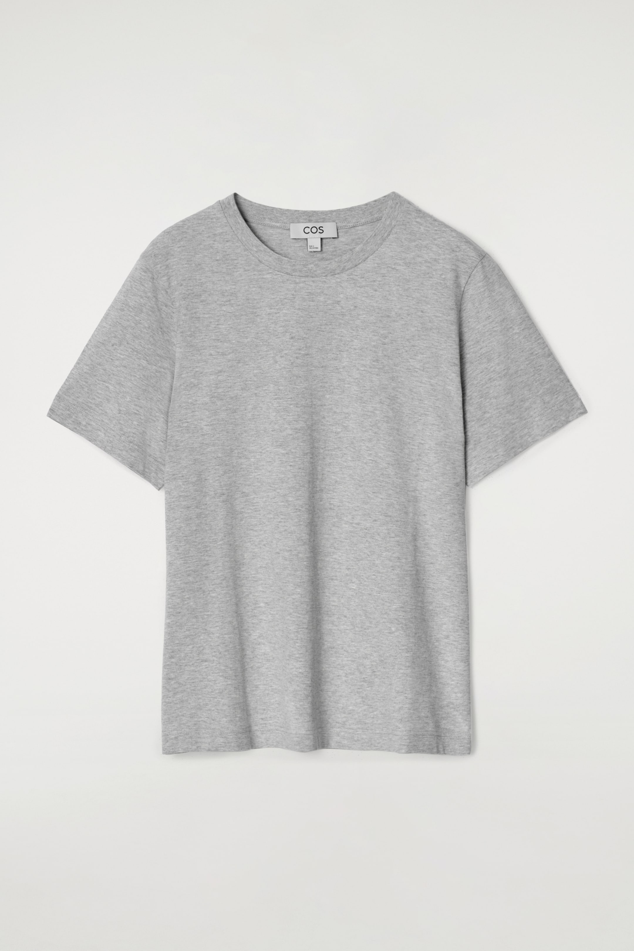 Se større billede: T-SHIRT I BOMULD MED CREWNECK - MELERET GRÅ - DAME | H&M DK 4