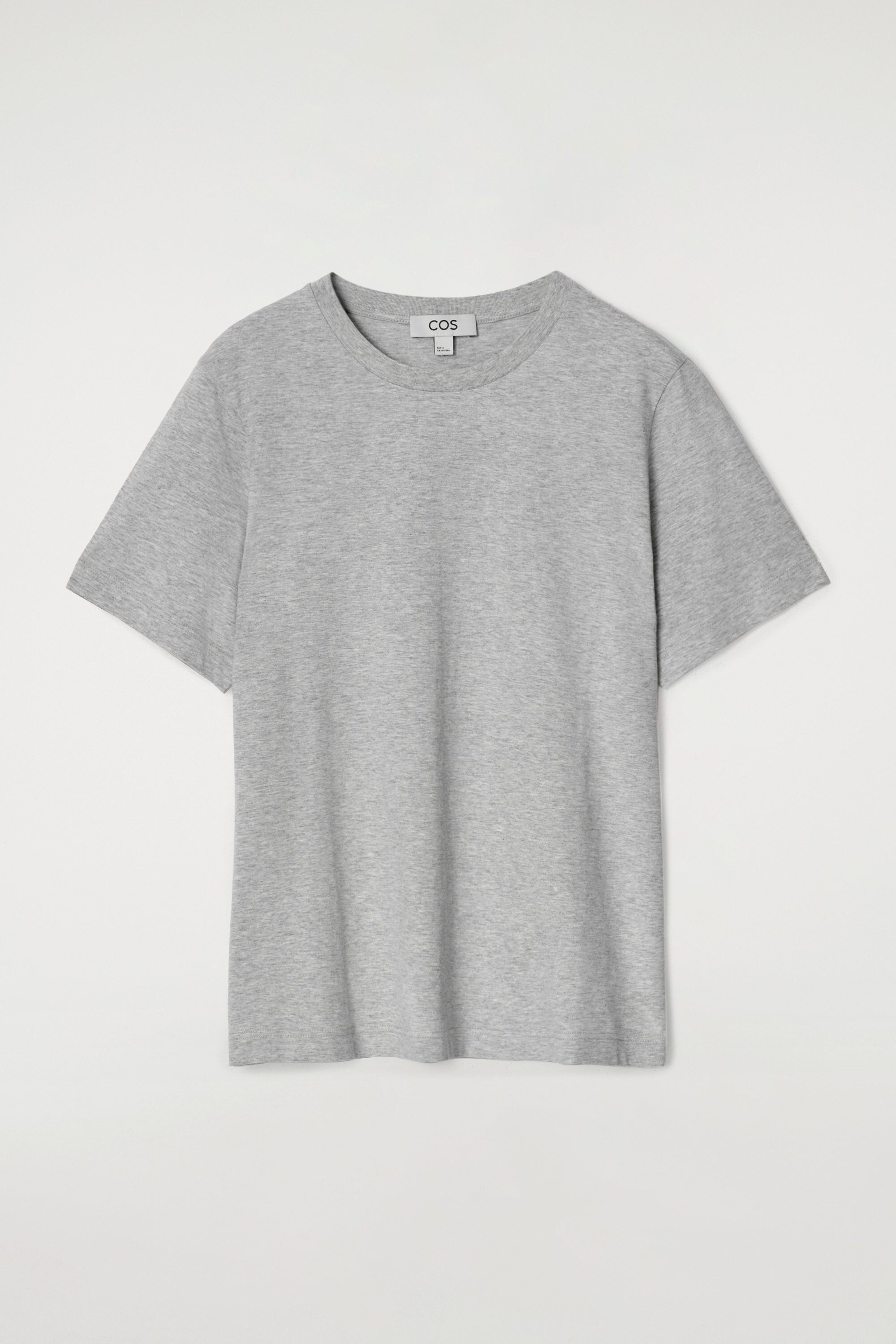 Tシャツ・カットソー SATUR Classic crew neck half knit melange grey SA252MKT03MG Heather Gray Classic Crew Neck – True Classic Corporate