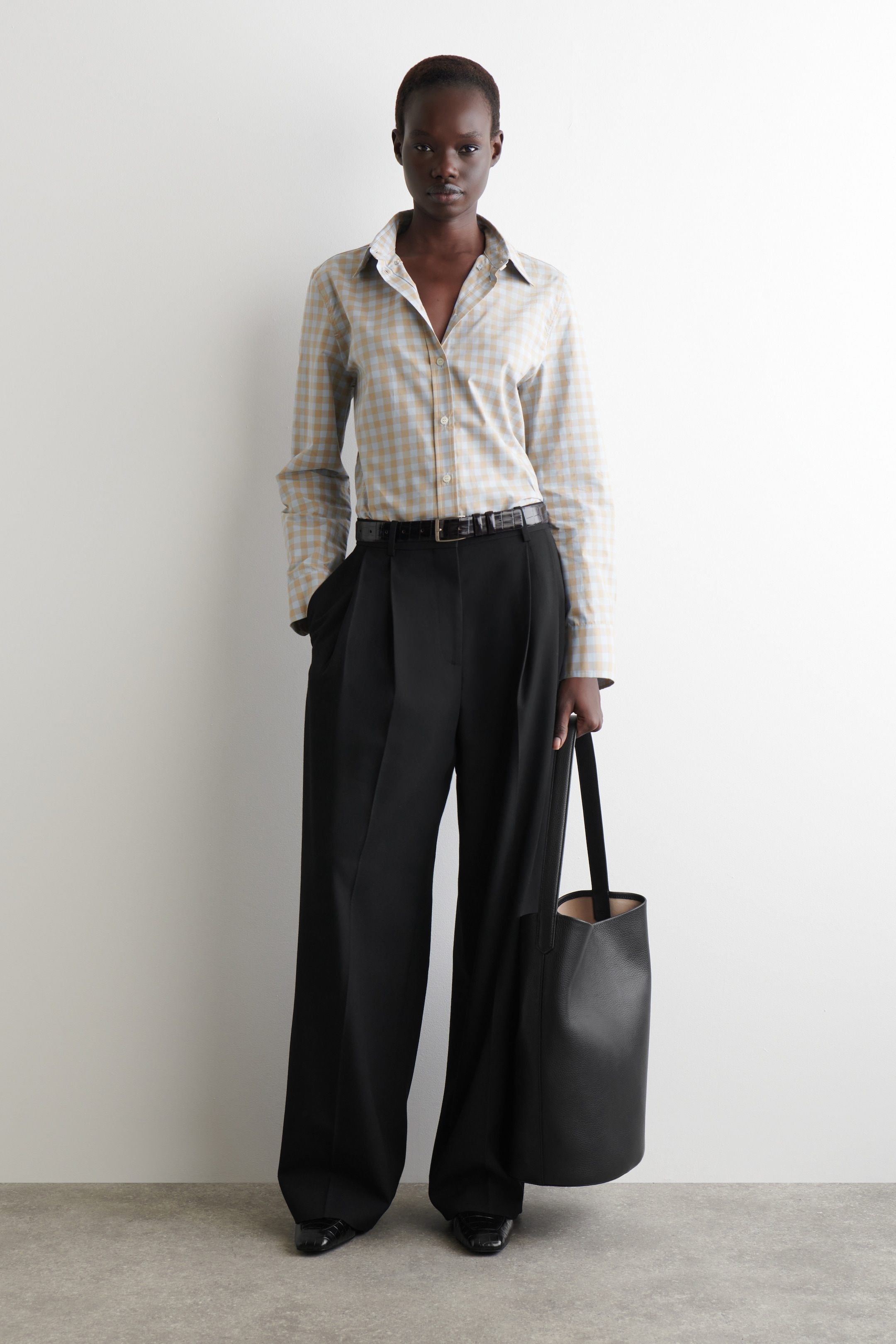 Agrandir l'image: CHEMISE EN COTON VICHY - BLEU / BEIGE / VICHY - FEMME | H&M BE 2