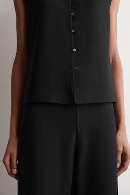 CROPPED STRAIGHT-LEG TROUSERS — BLACK 2