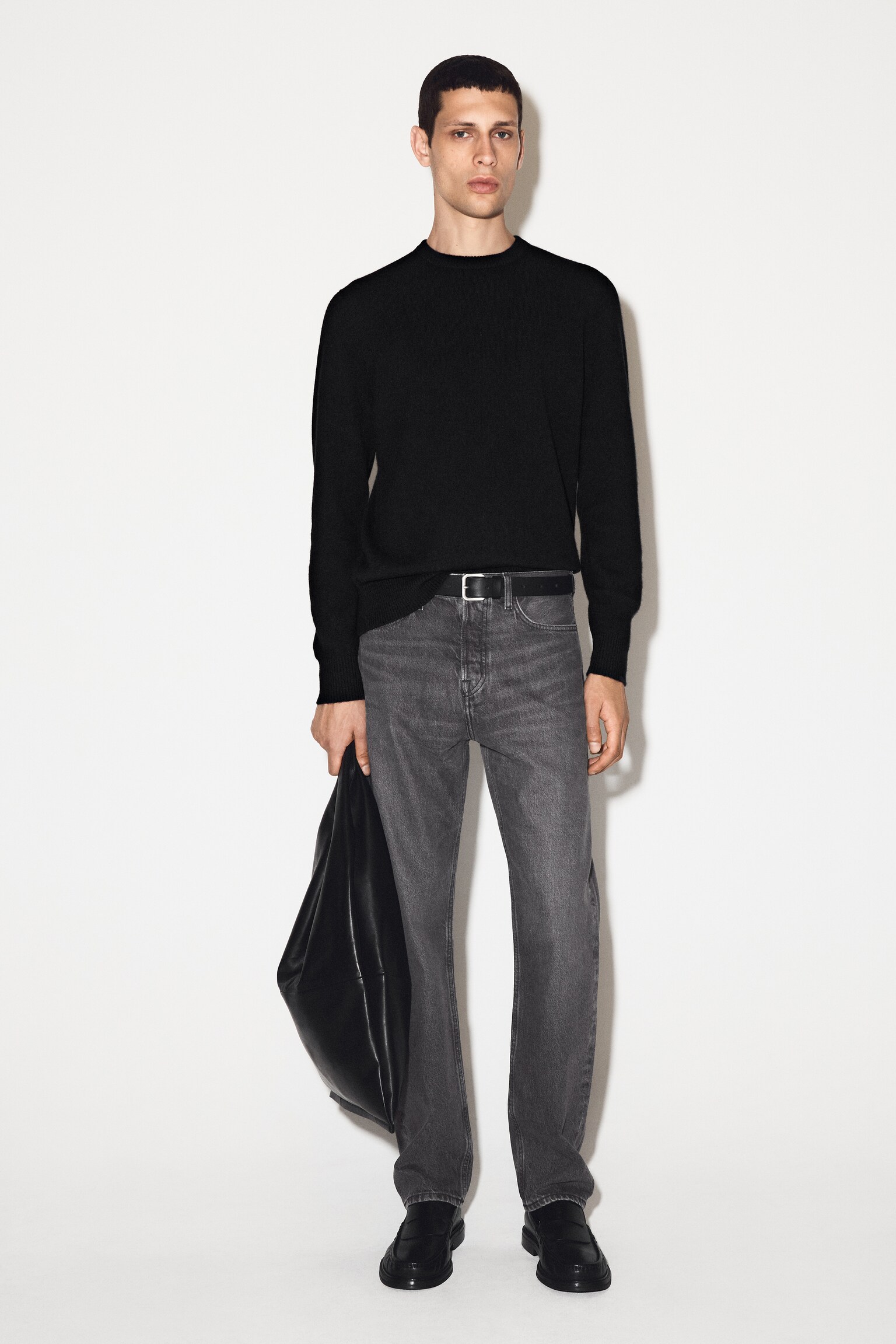 SIGNATURE JEANS MIT GERADEM BEIN - SCHWARZE WASCHUNG/SCHWARZ/Dunkelblau - 4