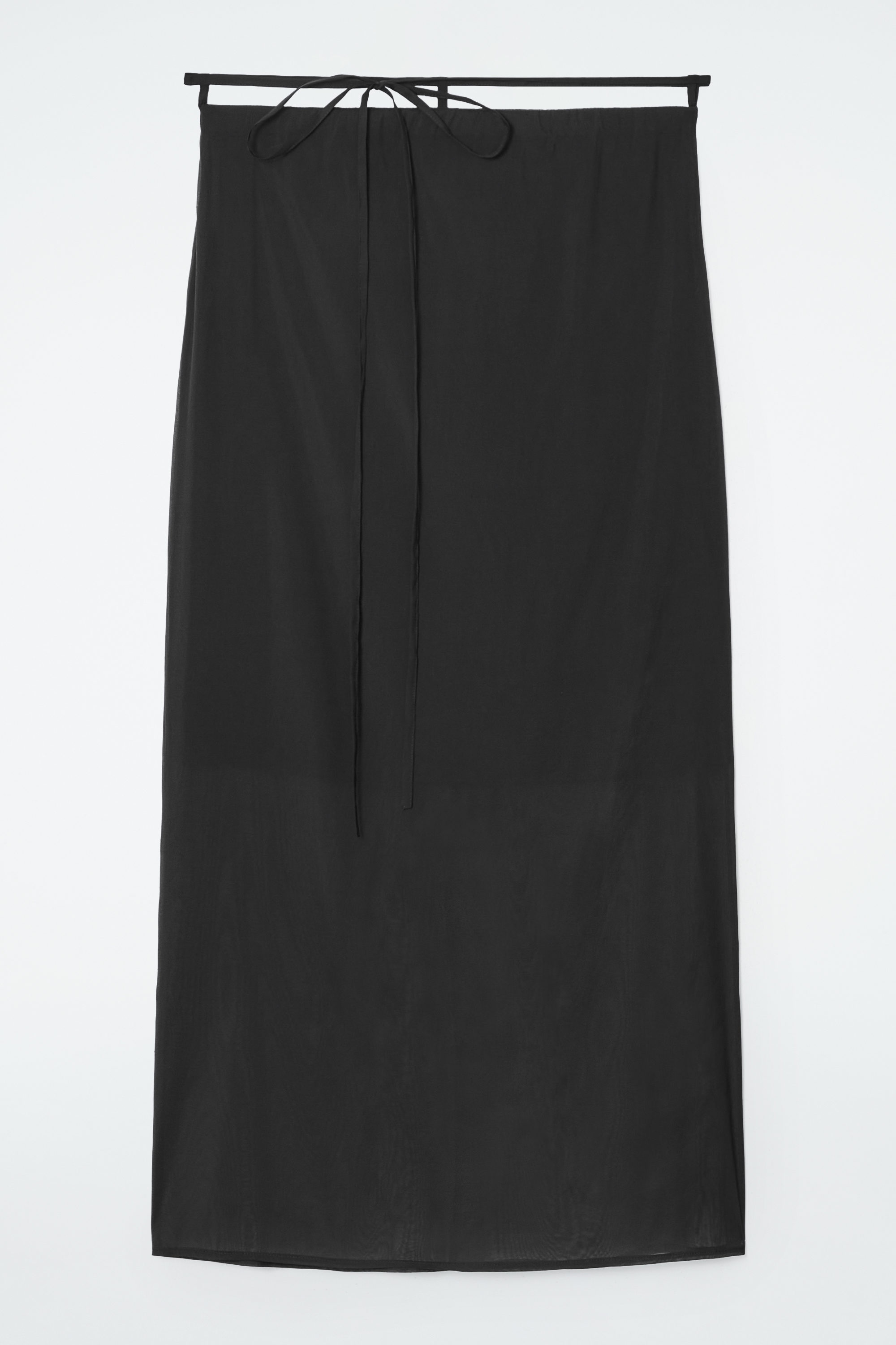 THE SHEER LAYERED COLUMN SKIRT - CARBON | COS