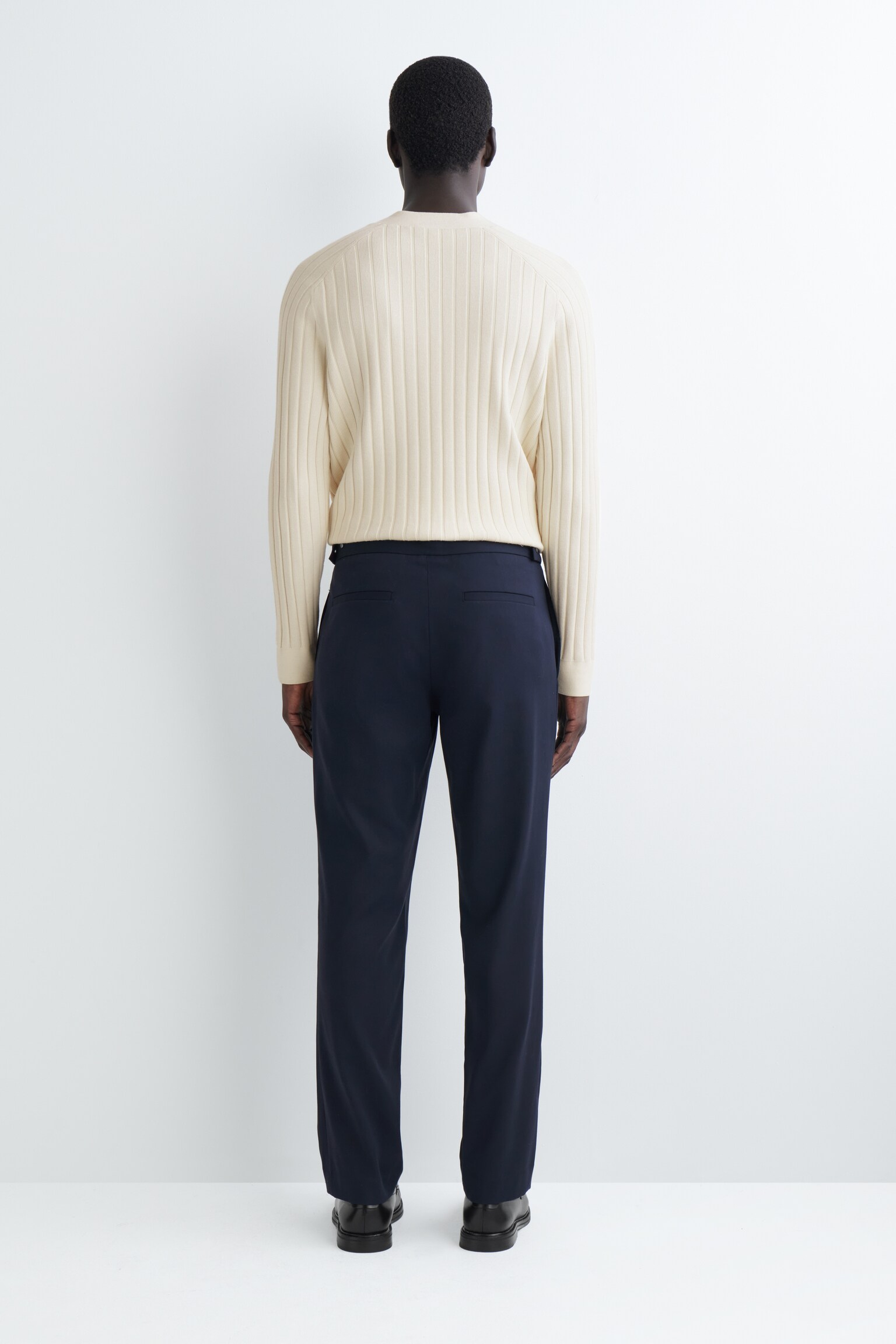 PANTALÓN DE ALGODÓN SLIM FIT - AZUL MARINO/NEGRO - 5