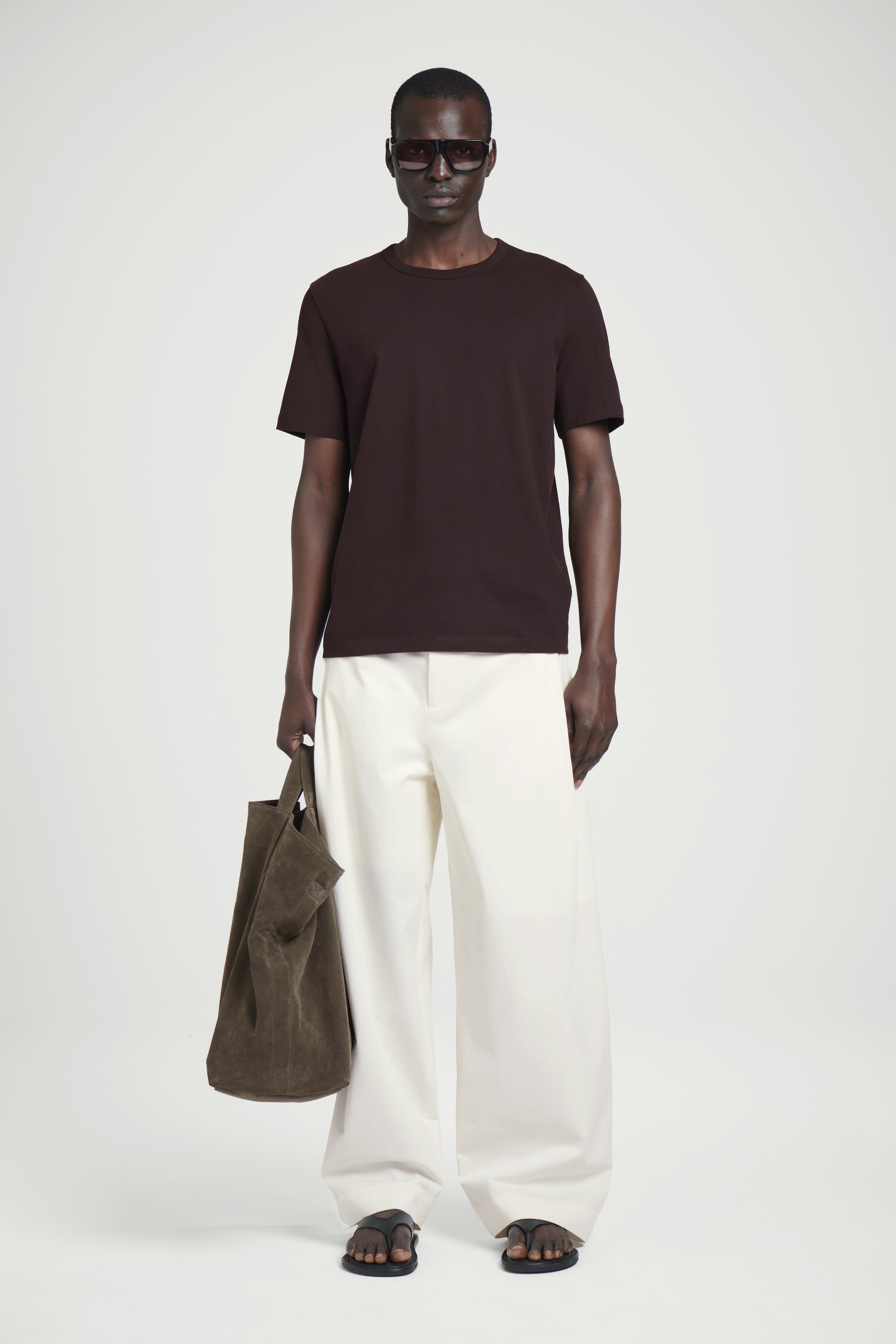 Visualizza immagine più grande: T-SHIRT IN COTONE SPAZZOLATO - MARRONE SCURO - UOMO | H&M IT 2
