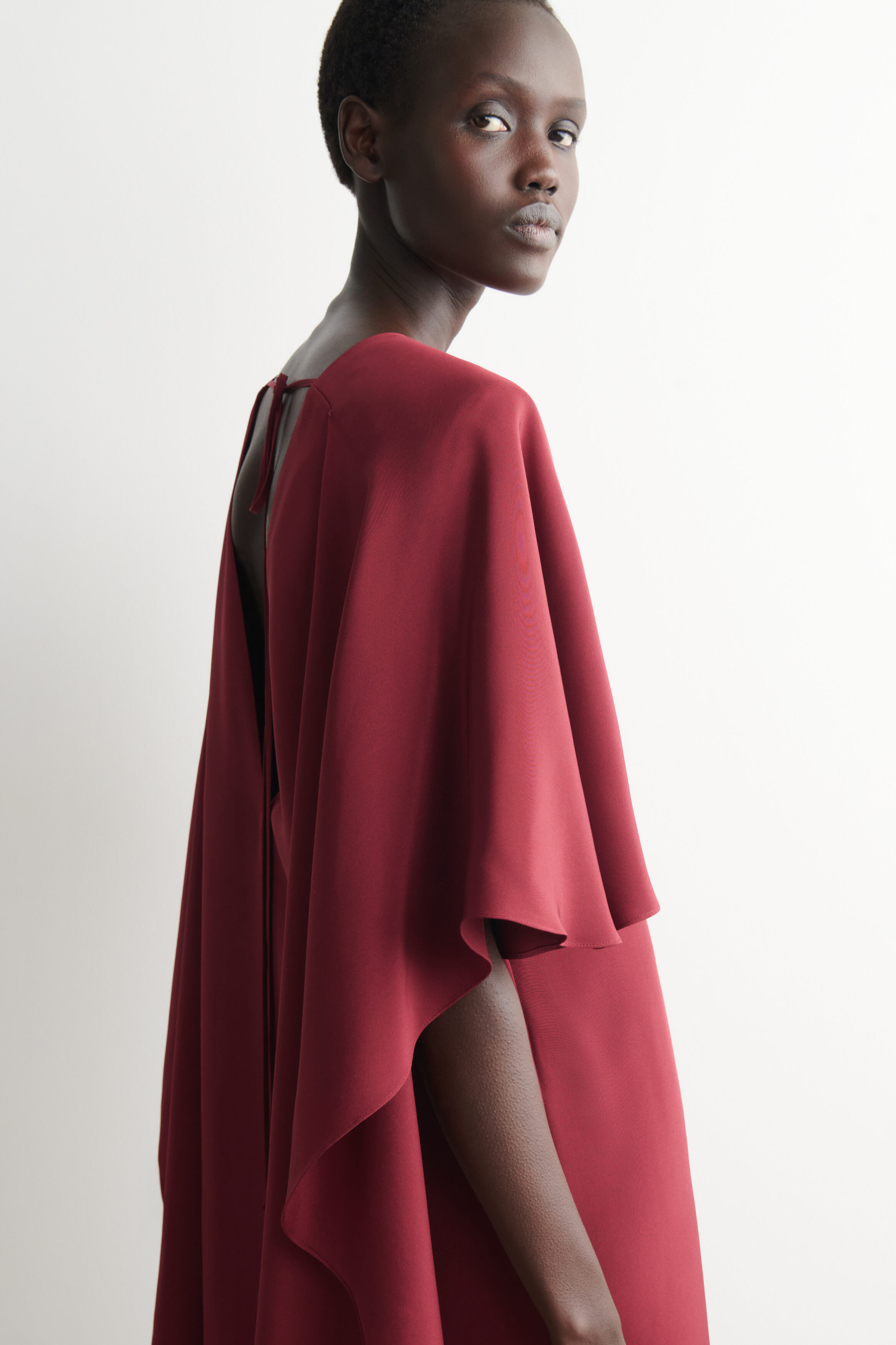 DRAPED SILK MINI DRESS - thumbnail 5