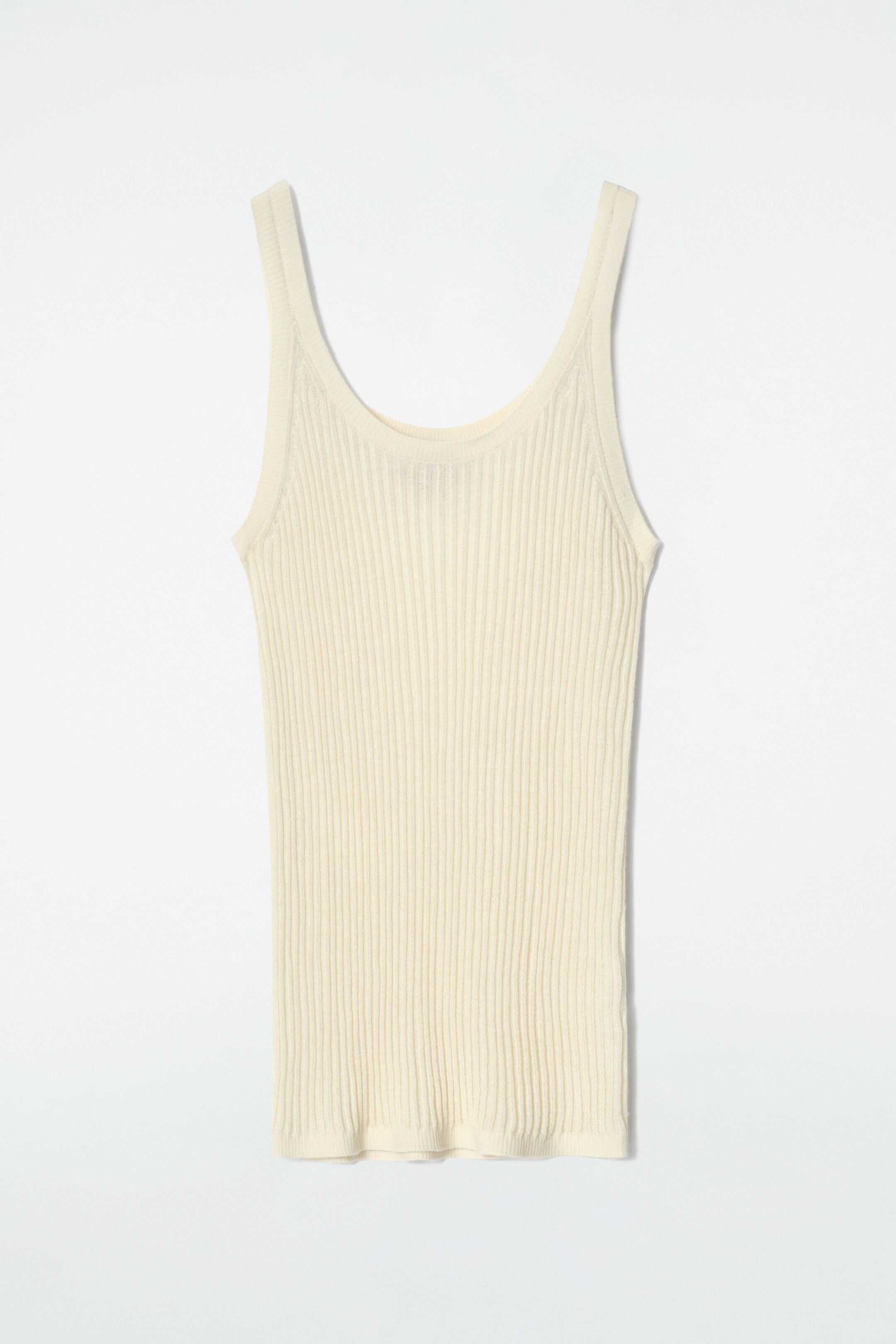Agrandir l'image: DÉBARDEUR CÔTELÉ EN CACHEMIRE ET SOIE - JAUNE BEURRE - FEMME | H&M CH 5