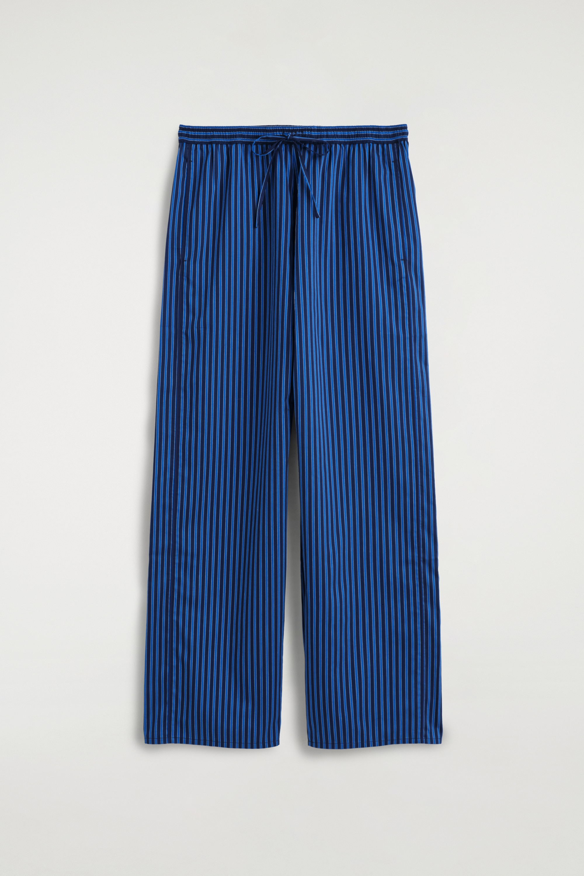 GESTREIFTE HOSE MIT KORDELZUGBUND - BLAU/GESTREIFT