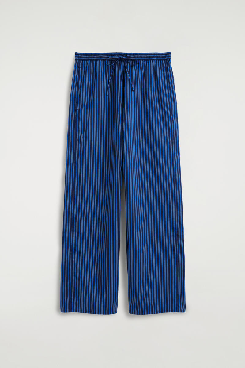 Piped Striped Drawstring Pants