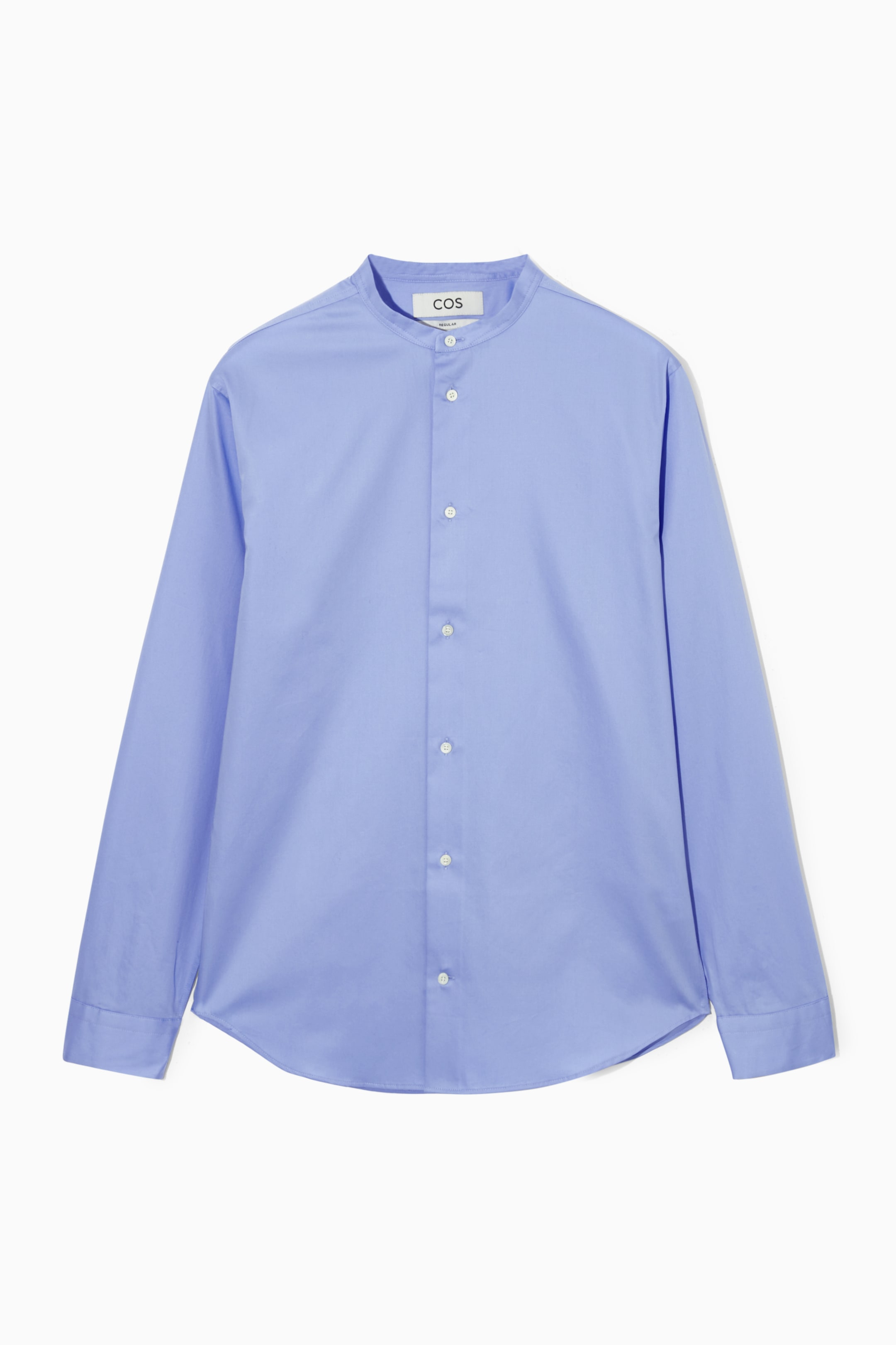 View larger image: GRANDAD-COLLAR COTTON SHIRT - LIGHT BLUE - Men | H&M GB 1
