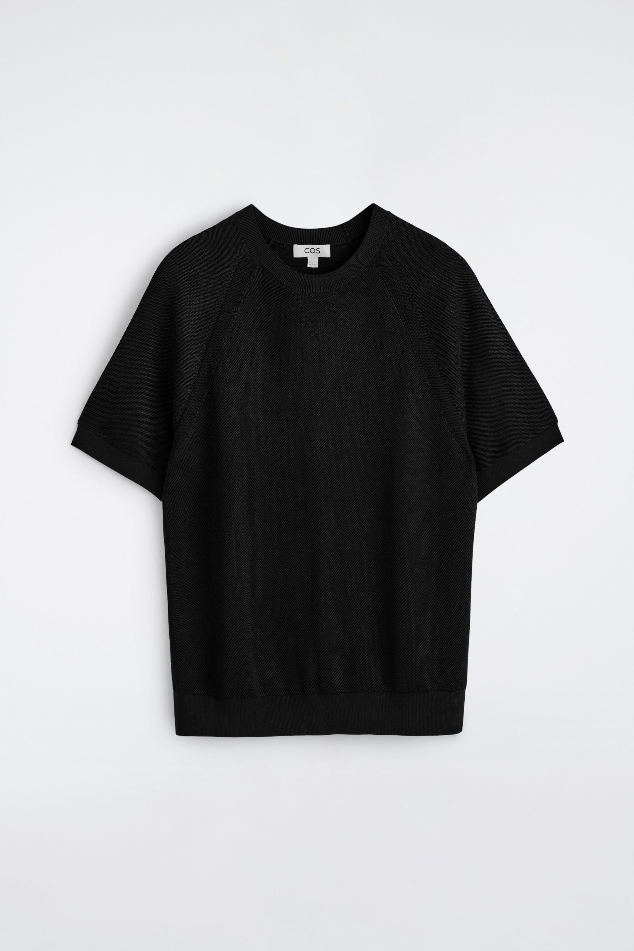 STRICK-T-SHIRT AUS DOUBLEFACE-MATERIAL