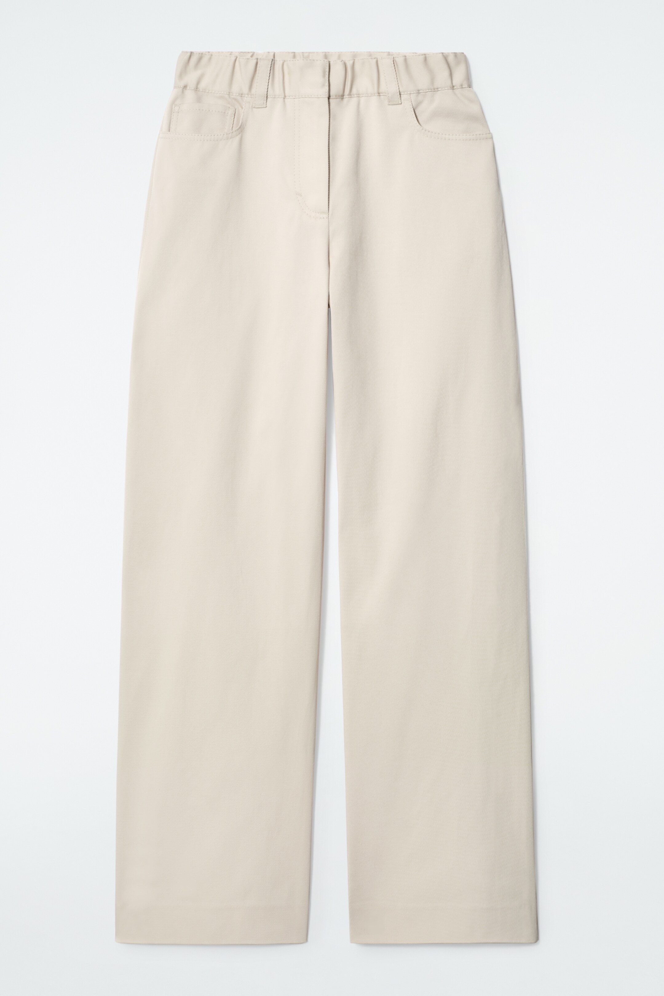 View larger image: WIDE-LEG COTTON TROUSERS - LIGHT BEIGE - Ladies | H&M GB 7